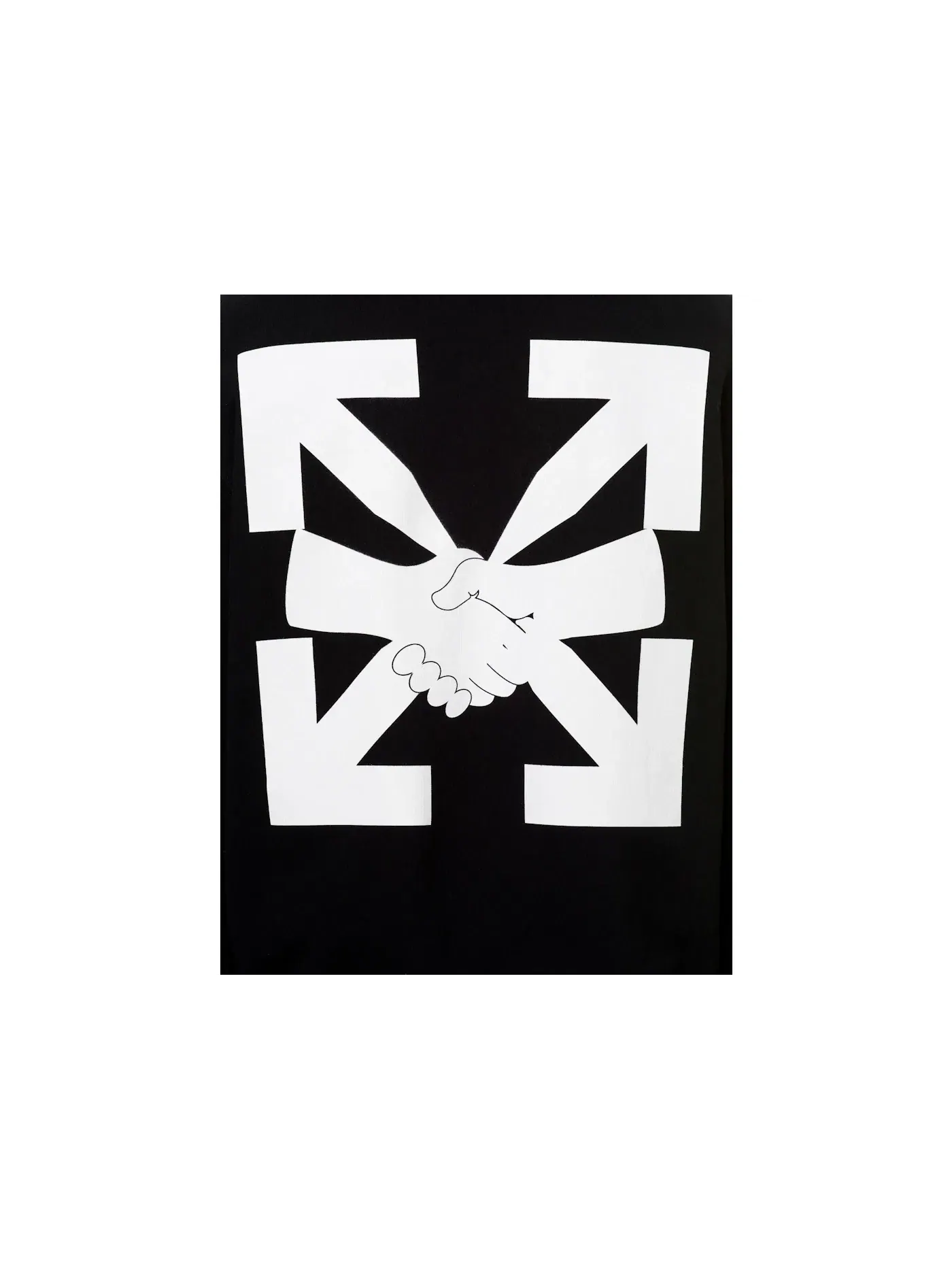 Мужская худи с принтом Slim Fit Arrows Diag Zip Up OFF-WHITE — изображение 3 из 3, черный/белый