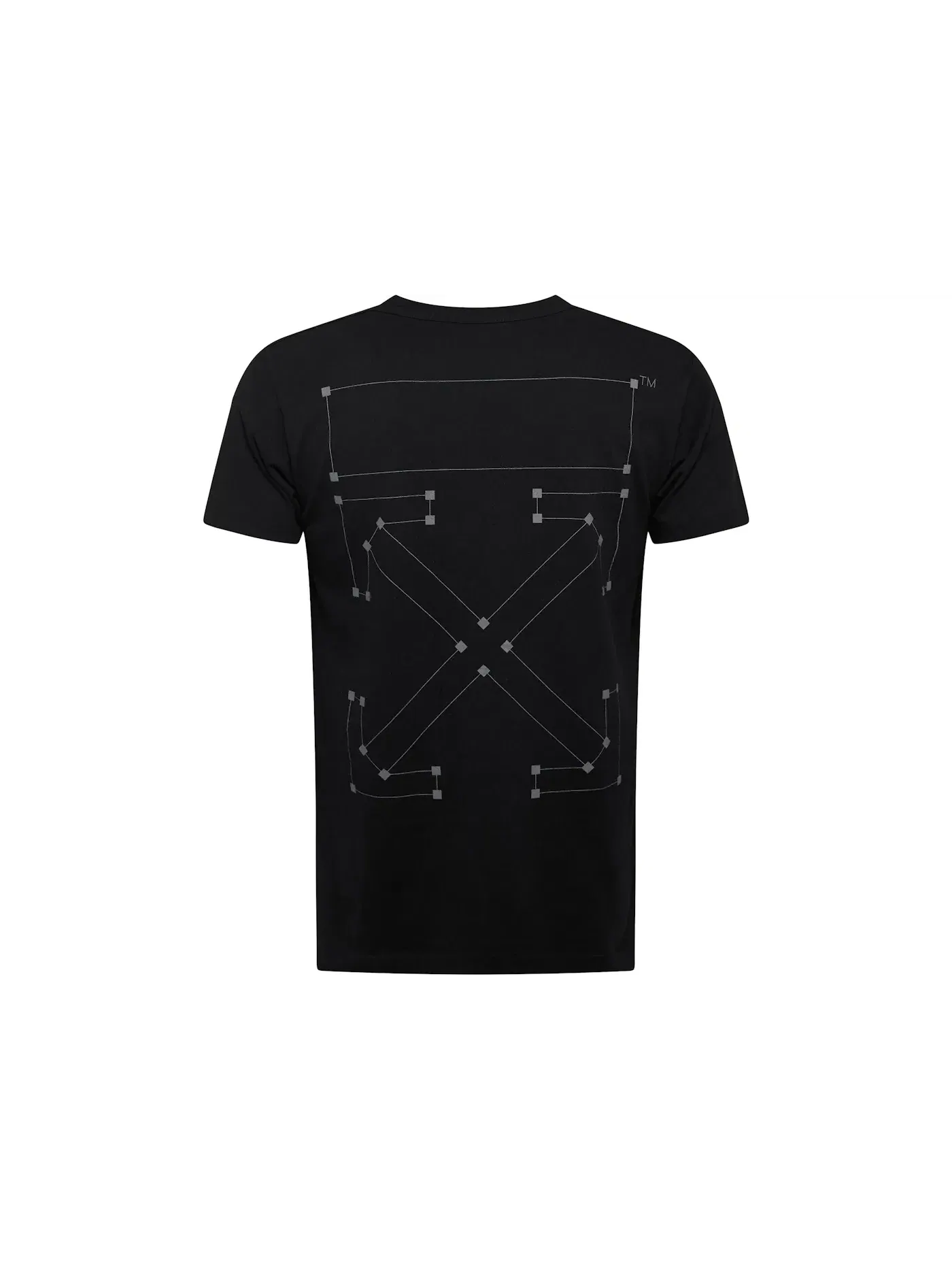 Мужская футболка Slim Fit Backbone OFF-WHITE — изображение 2 из 3, черный/серебристый