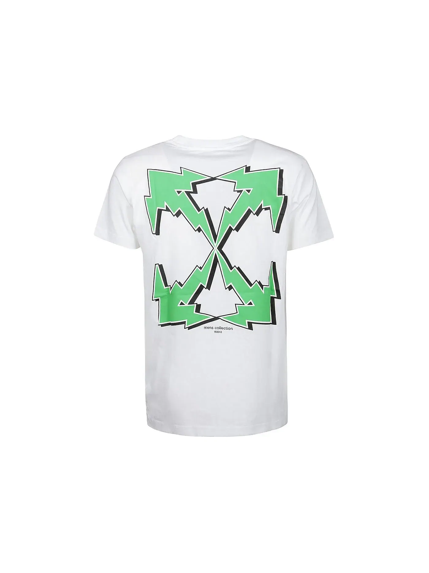 Мужская футболка Slim Fit с принтом Bolt Arrows OFF-WHITE — изображение 2 из 2, белый зеленый