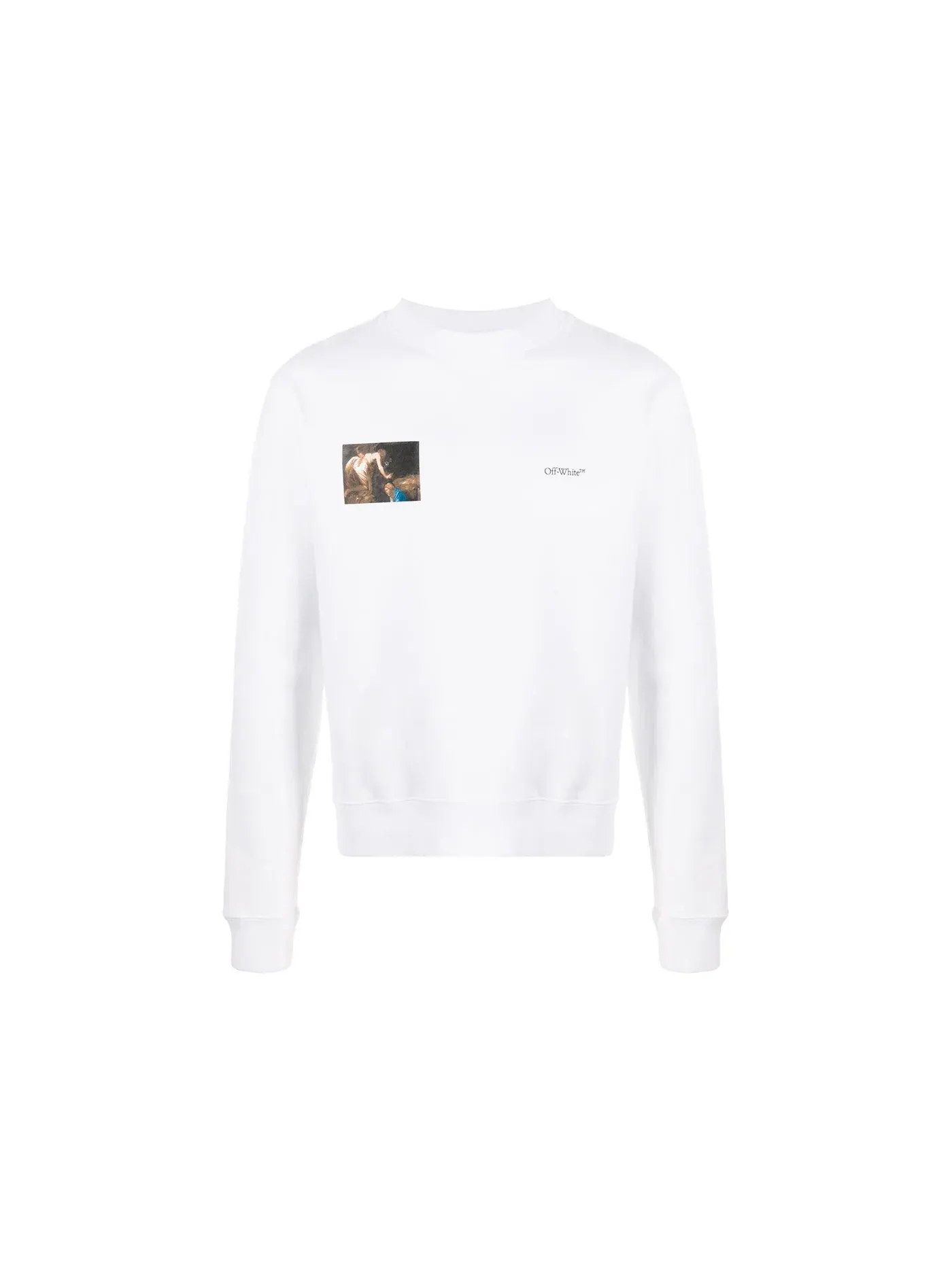 Мужской свитшот с принтом Caravaggio Angel OFF-WHITE — изображение 1 из 3, белый черный