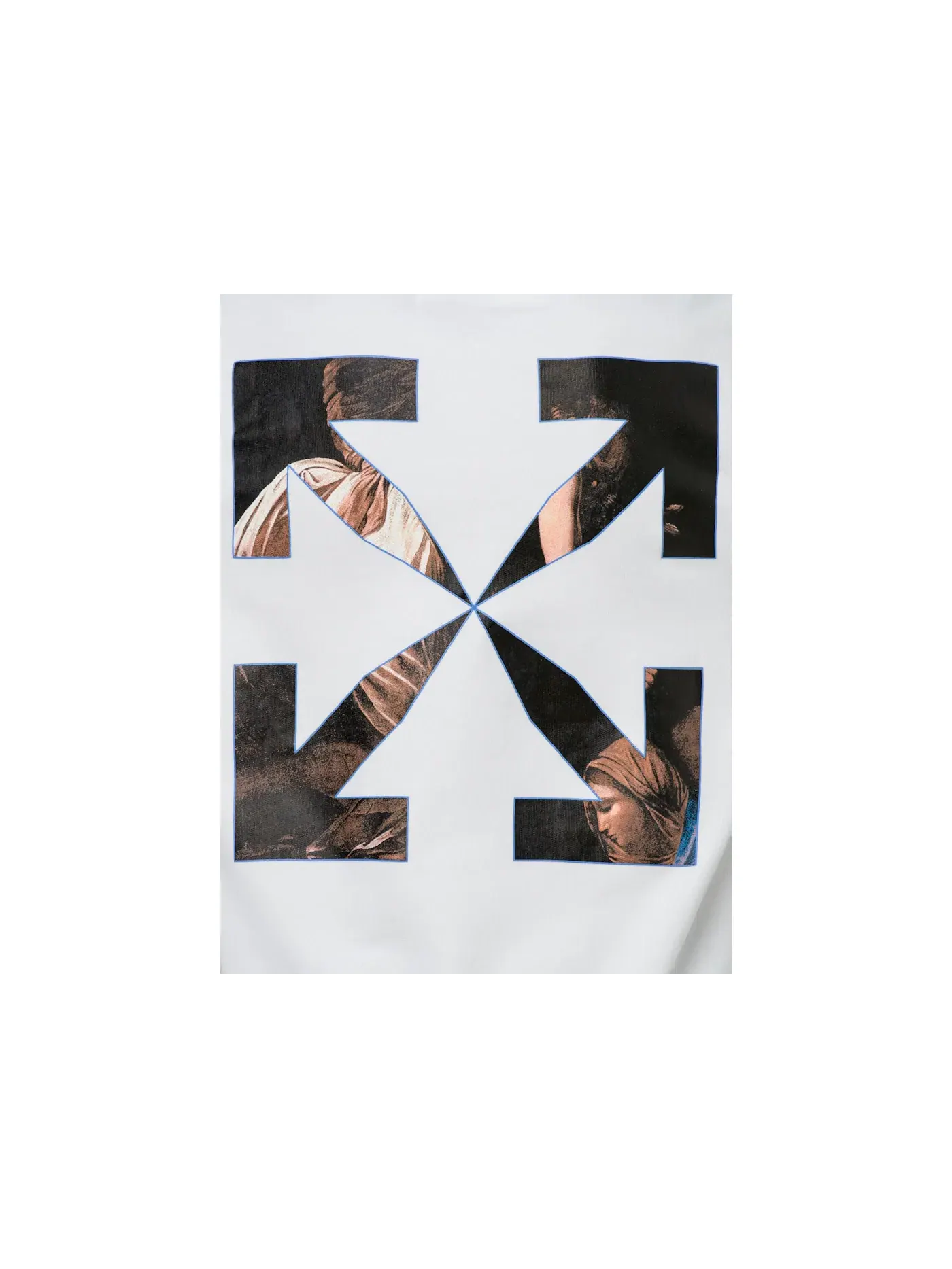 Мужской свитшот с принтом Caravaggio Angel OFF-WHITE — изображение 2 из 3, белый черный