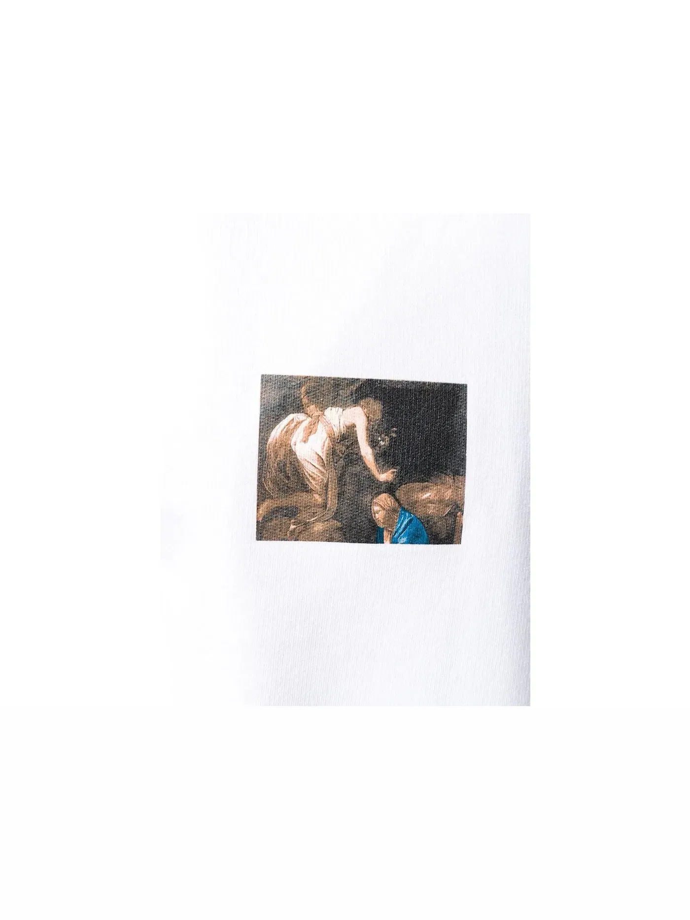 Мужской свитшот с принтом Caravaggio Angel OFF-WHITE — изображение 3 из 3, белый черный