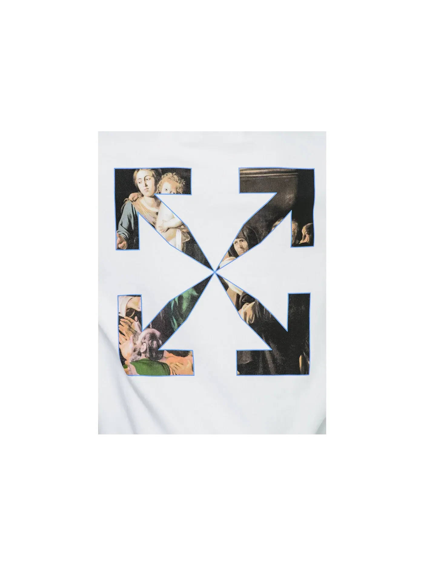 Мужской свитшот с принтом Slim Fit Caravaggio Painting OFF-WHITE — изображение 3 из 3, белый/черный