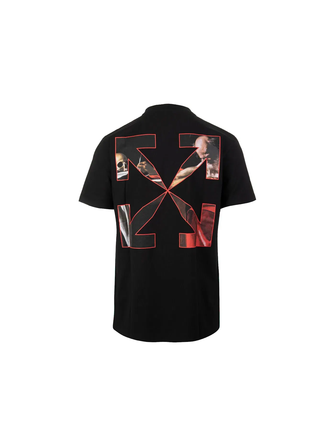 Мужская футболка с принтом OFF-WHITE Slim Fit Caravaggio Saint Jerome Writing — изображение 2 из 2, черный