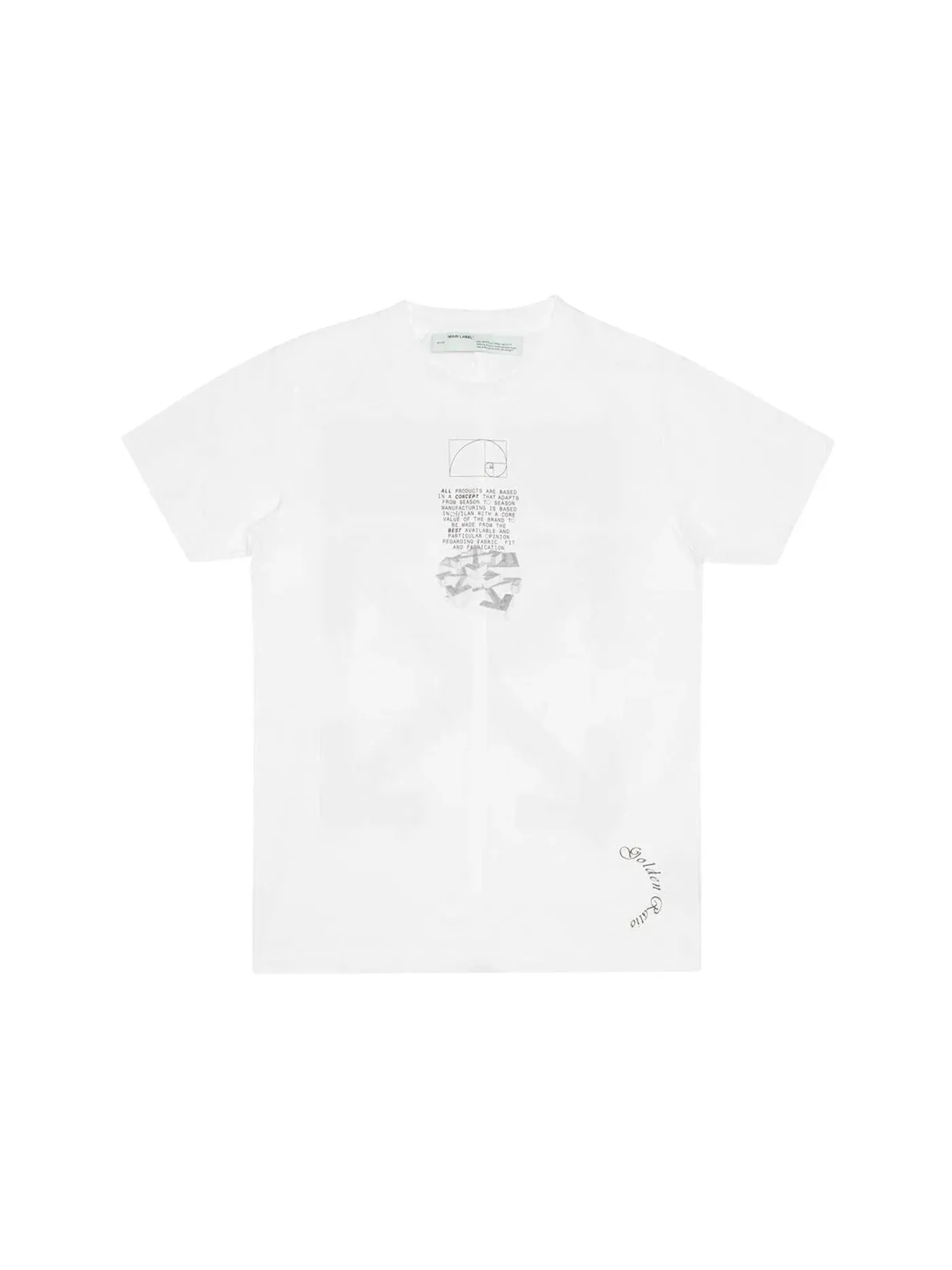 Мужская футболка с принтом T-shirt OFF-WHITE — изображение 1 из 2, белый/черный