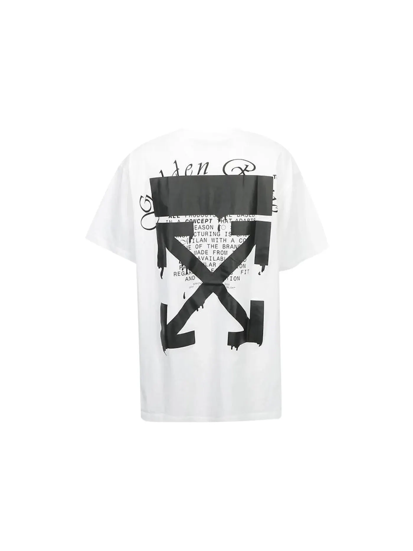 Мужская футболка с принтом T-shirt OFF-WHITE — изображение 2 из 2, белый/черный