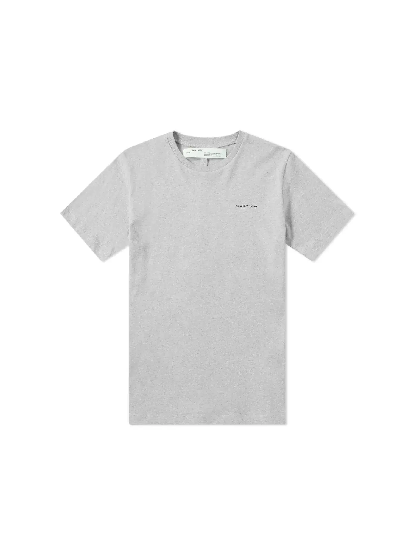 Мужская футболка с логотипом OFF-WHITE Slim Fit Logo T-Shirt — изображение 1 из 2, серый/черный