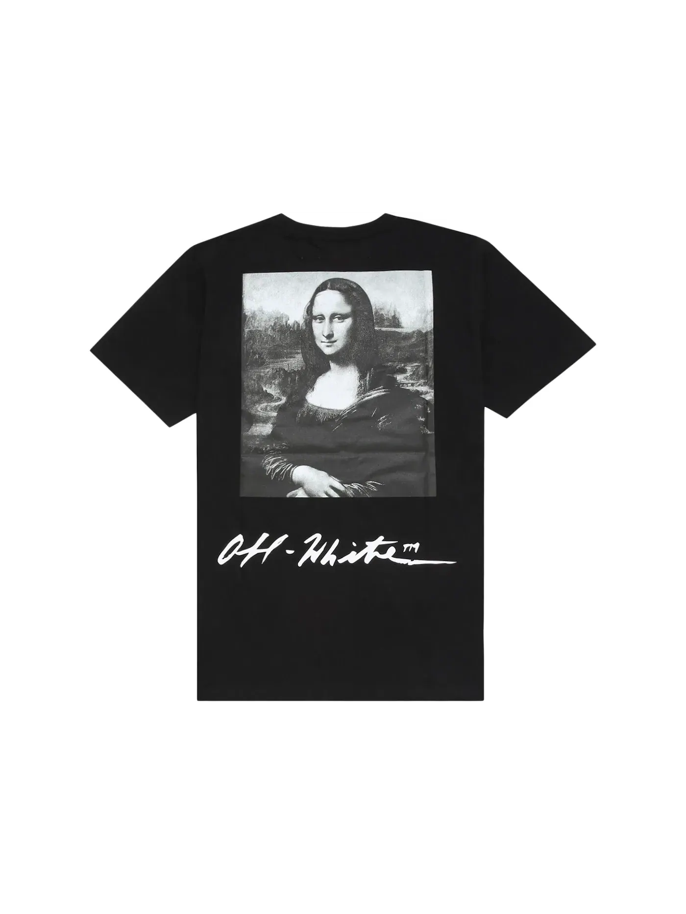 Мужская футболка с принтом Monalisa OFF-WHITE — изображение 2 из 2, черный