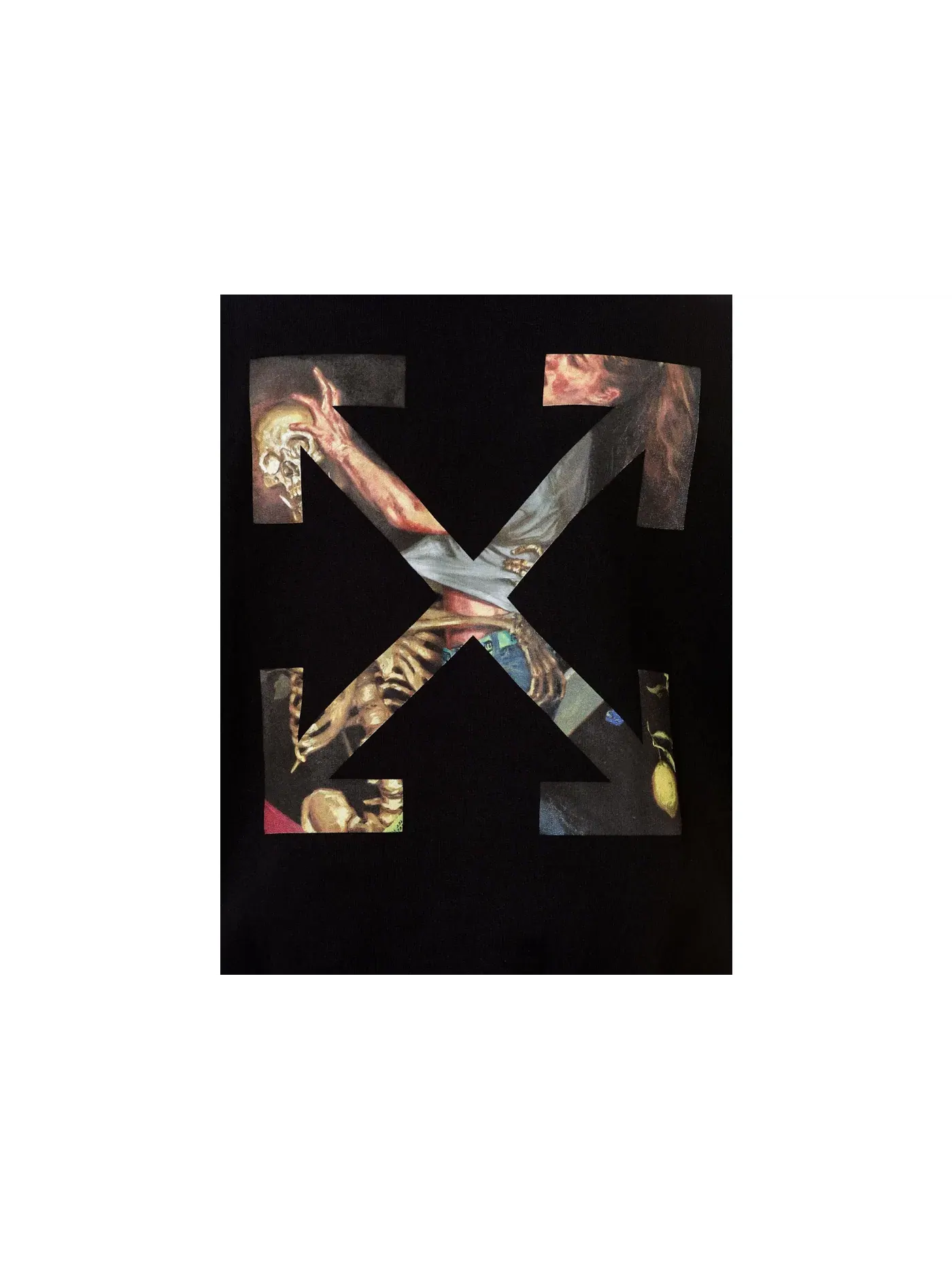 Мужской худи с принтом Arrow Hoodie OFF-WHITE — изображение 2 из 2, черный/белый