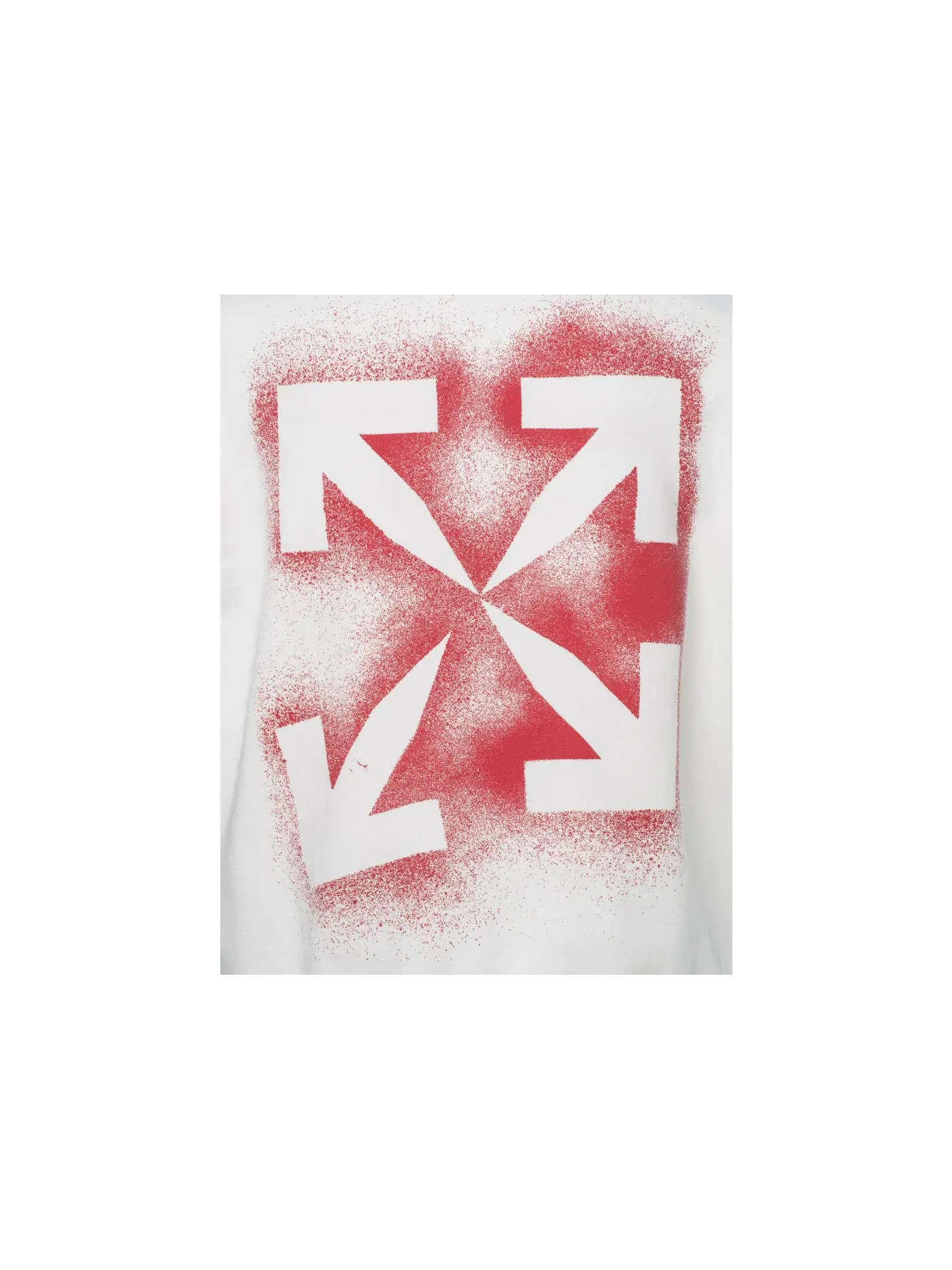 Мужской свитшот с принтом Slim Fit Stencil OFF-WHITE — изображение 2 из 2, белый/красный