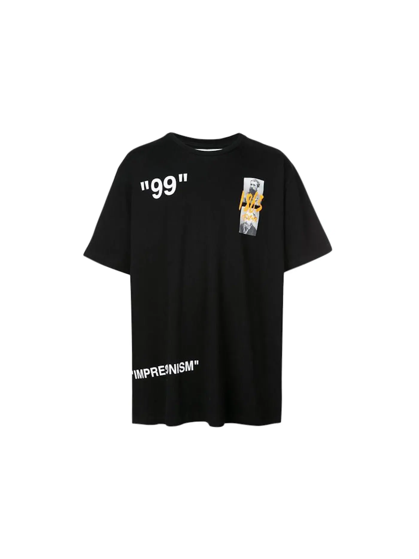 Мужская футболка с принтом OFF-WHITE T-shirt — изображение 1 из 3, черный