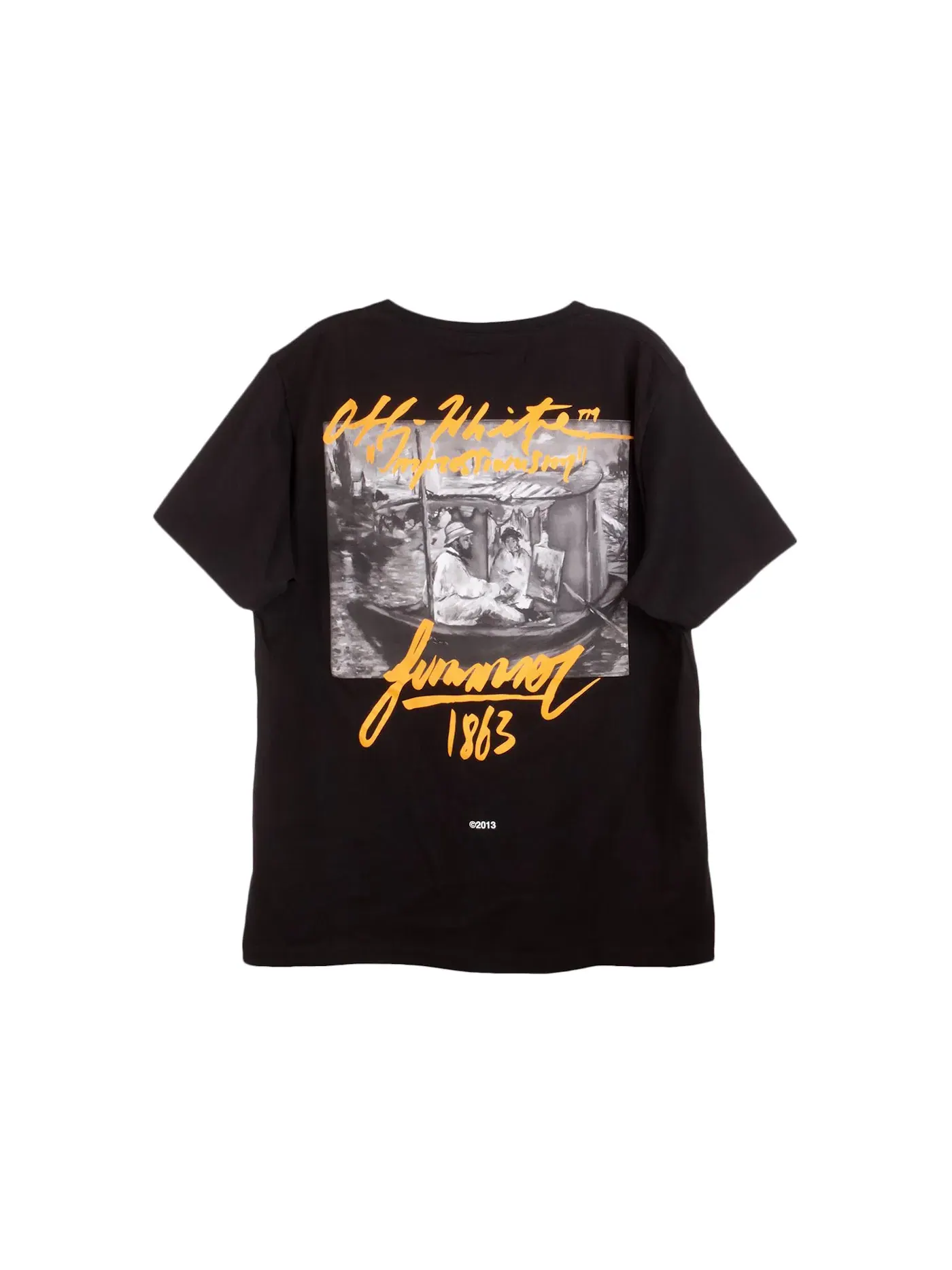 Мужская футболка с принтом OFF-WHITE T-shirt — изображение 2 из 3, черный
