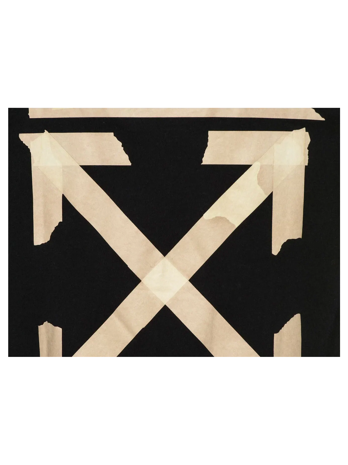 Мужская футболка с принтом Tape Arrows OFF-WHITE — изображение 3 из 3, черный/бежевый