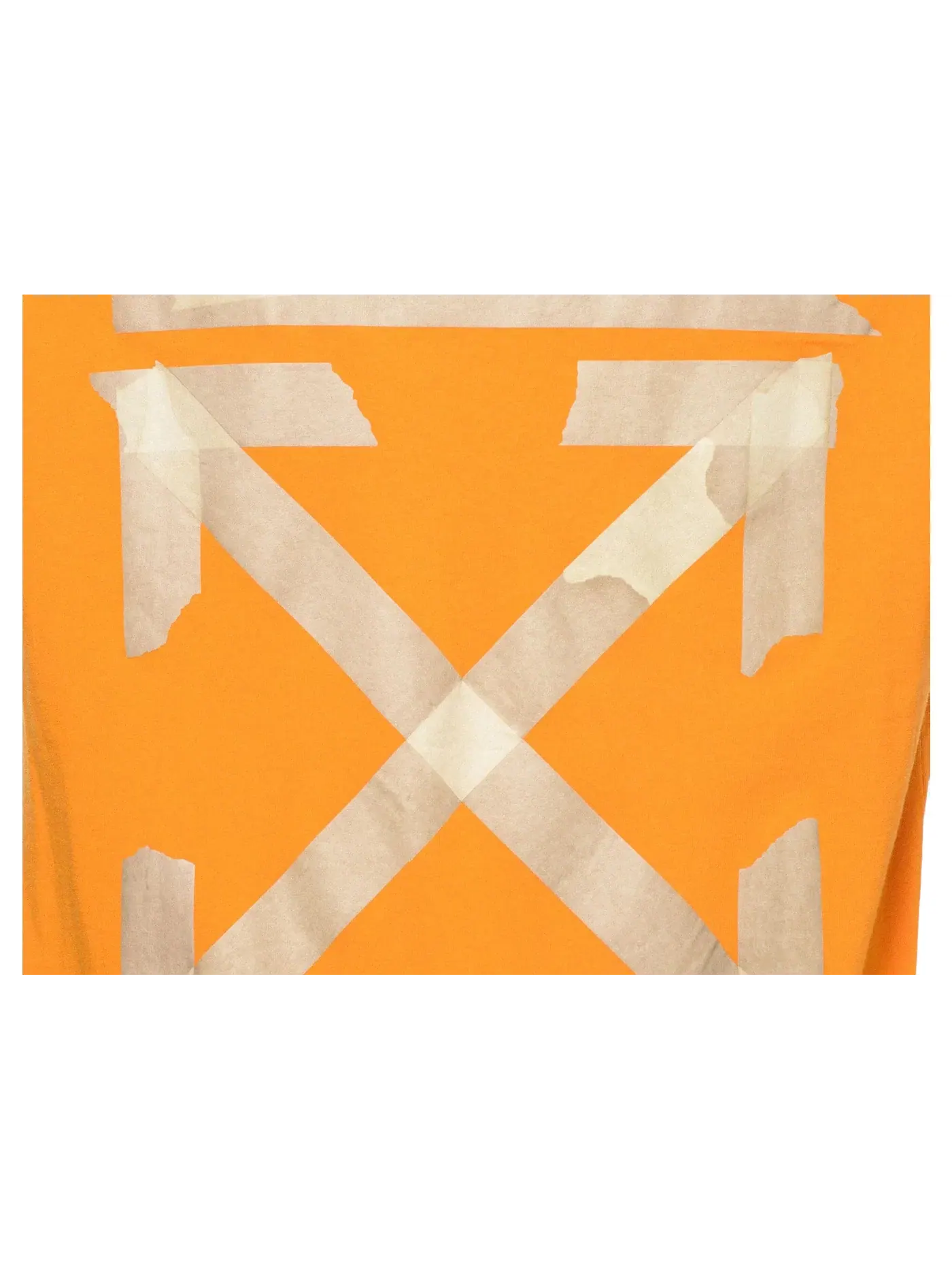 Мужская футболка с полосками OFF-WHITE Slim Fit Tape Arrows — изображение 2 из 2, оранжевый/бежевый