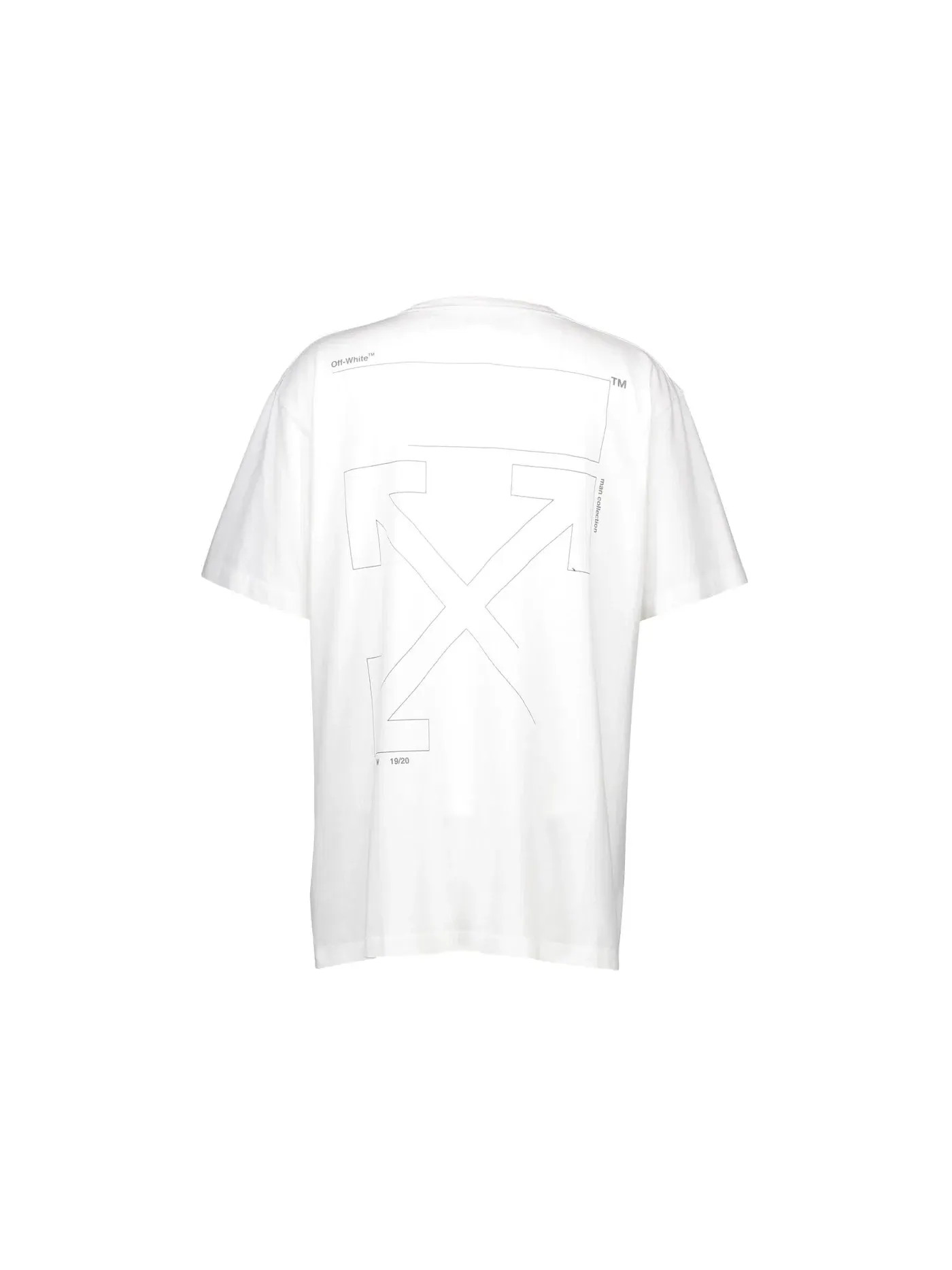 Мужская футболка Slim Fit с принтом OFF-WHITE — изображение 2 из 3, белый/серебристый