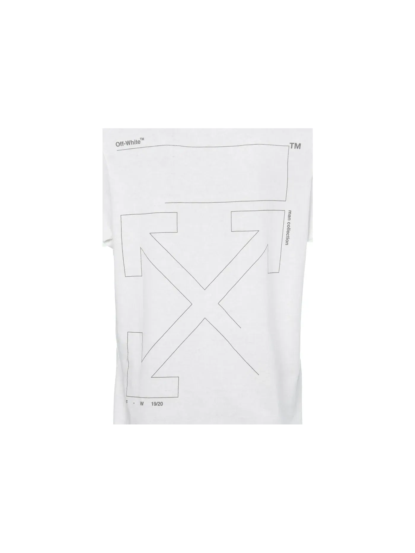 Мужская футболка Slim Fit с принтом OFF-WHITE — изображение 3 из 3, белый/серебристый