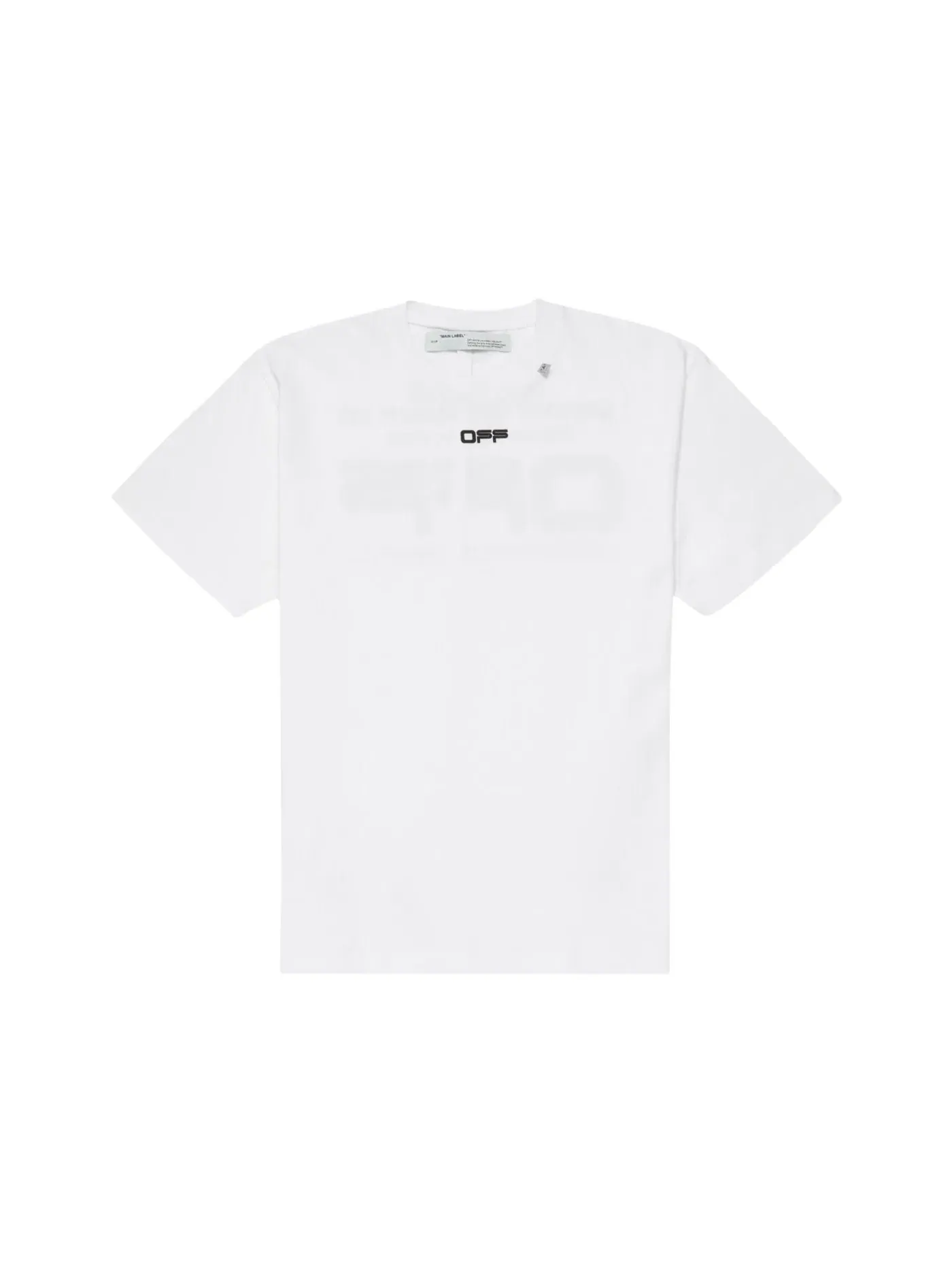 Мужская футболка Slim Fit с принтом Wavy Line OFF-WHITE — изображение 1 из 3, белый/черный