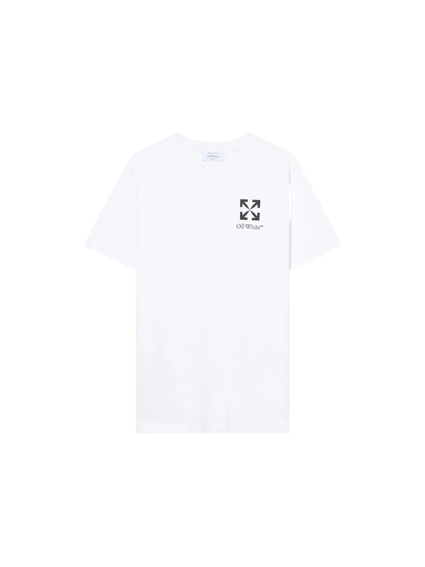 Мужская футболка с принтом Small Arrow Slim Logo OFF-WHITE — изображение 1 из 1, белый/черный