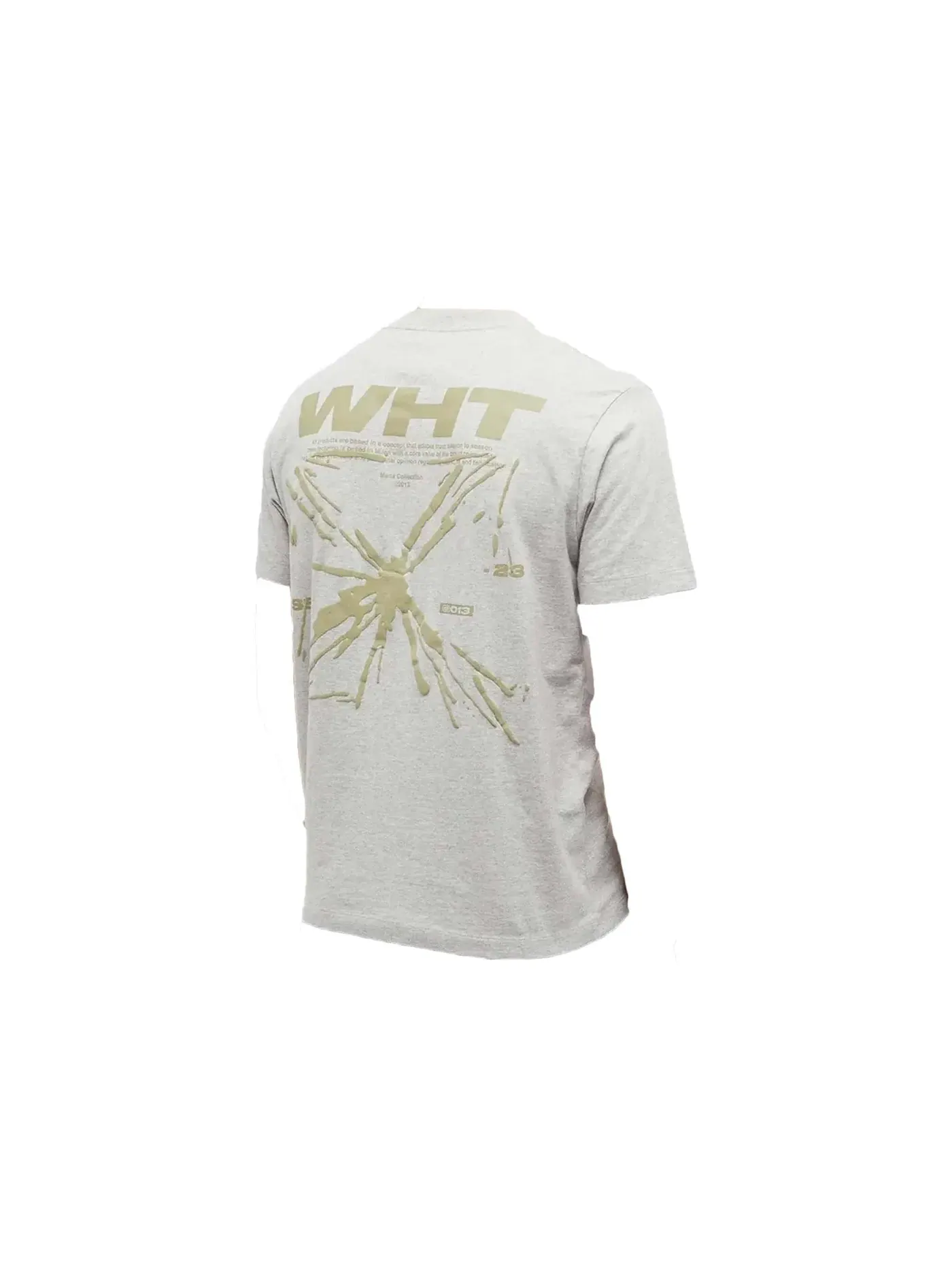 Мужская футболка с принтом Splash Arrow Slim S/S Tee OFF-WHITE — изображение 2 из 2, серый