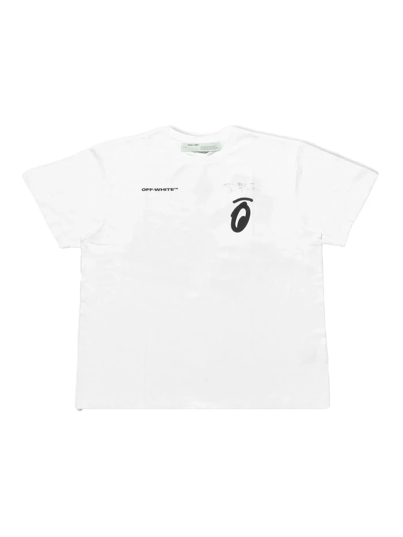 Мужская футболка с принтом Splitted Arrows OFF-WHITE — изображение 1 из 3, белый/черный