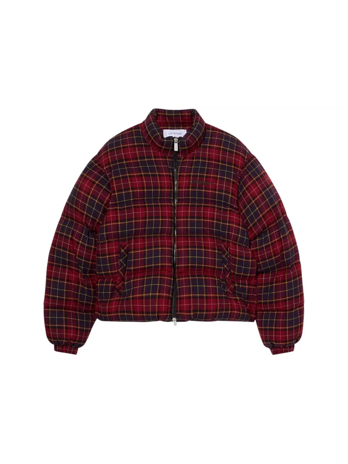 Мужская куртка с принтом Spray Arrow Check Flannel OFF-WHITE — изображение 1 из 1, фиолетовый-черный