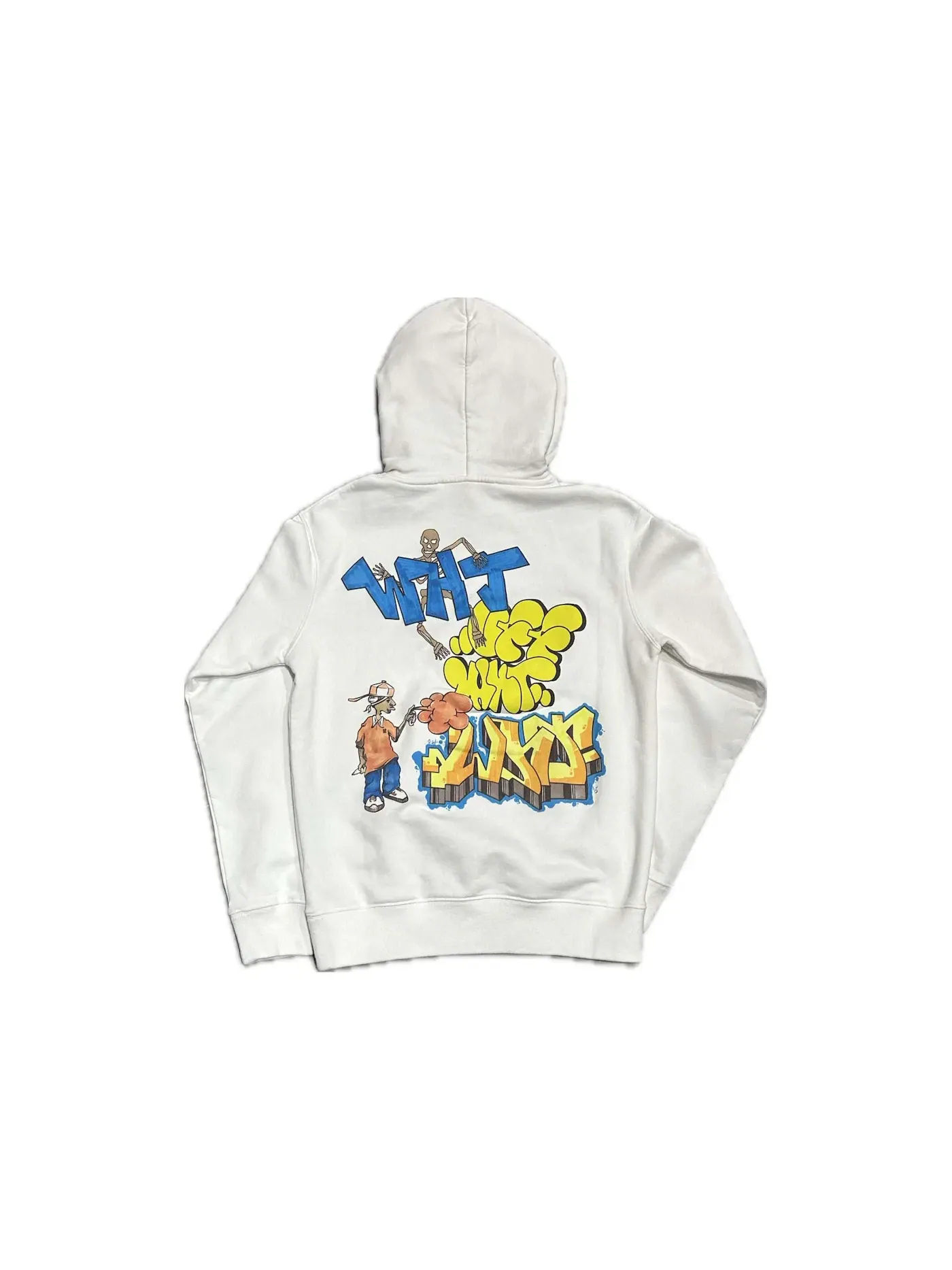 Мужская худи с принтом Spray Graffiti Pupp Slim OFF-WHITE — изображение 2 из 2, белый мульти