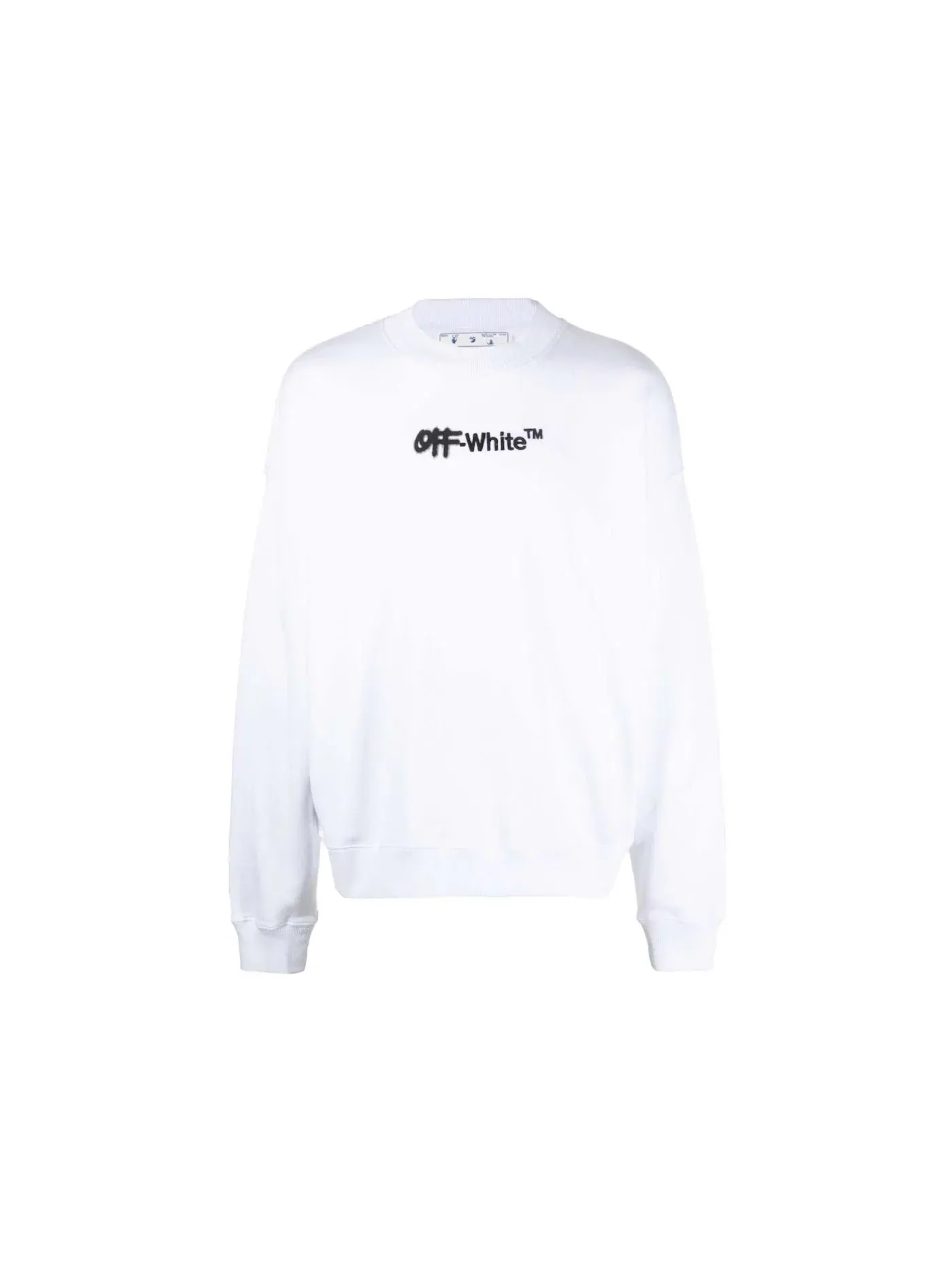 Мужской свитшот с принтом Spray Helv OFF-WHITE — изображение 1 из 1, белый