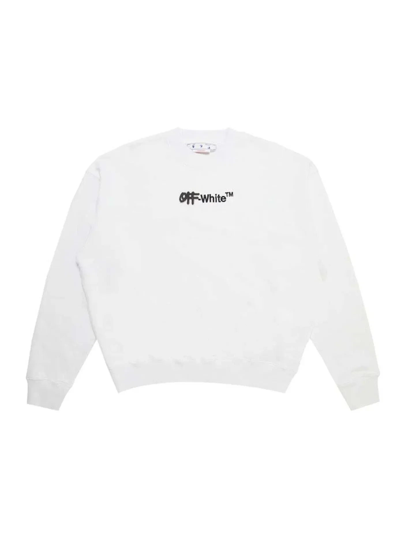 Мужской свитшот с принтом Spray Helv Skate OFF-WHITE — изображение 1 из 1, белый/черный