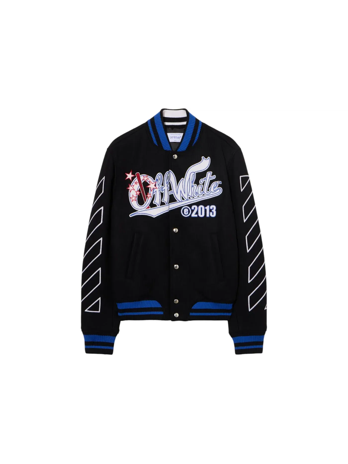 Мужская куртка-бомбер из шерсти Street Wiz OFF-WHITE — изображение 1 из 1, черный/мульти