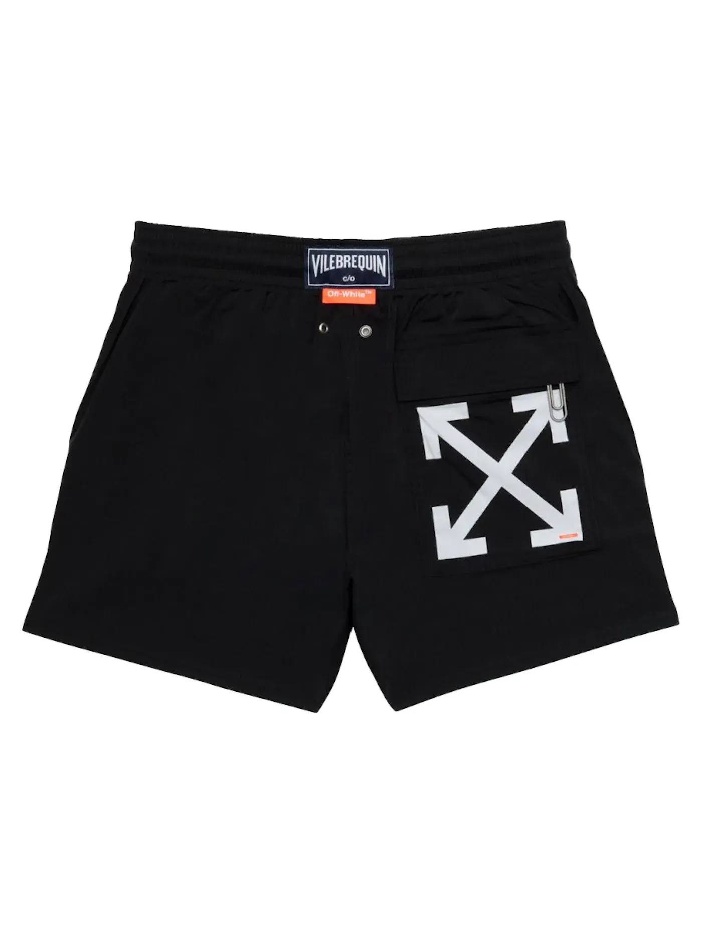 Мужские шорты для плавания с принтом OFF-WHITE — изображение 2 из 3, черный/белый