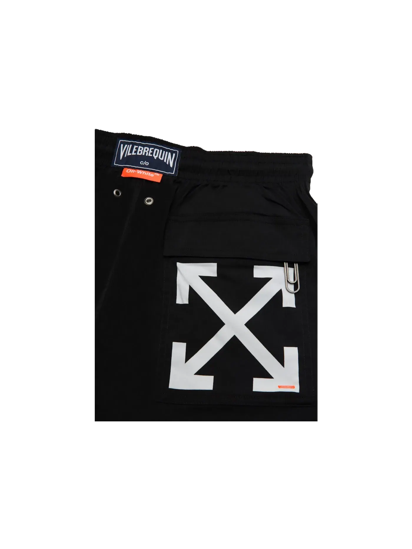 Мужские шорты для плавания с принтом OFF-WHITE — изображение 3 из 3, черный/белый