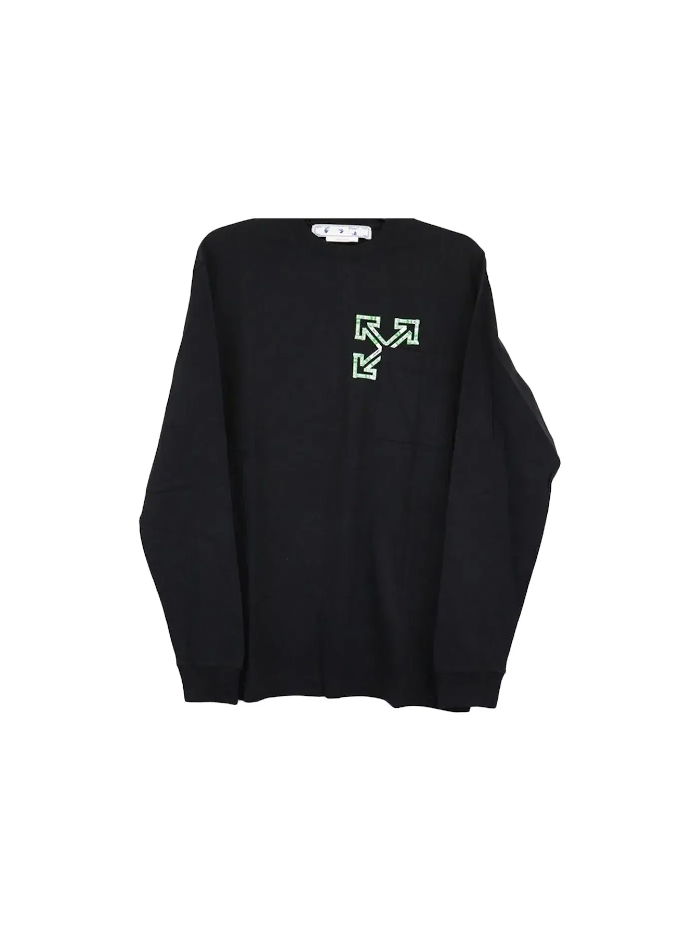Мужская футболка с длинным рукавом Tape Arrows PKT OFF-WHITE — изображение 1 из 2, черный