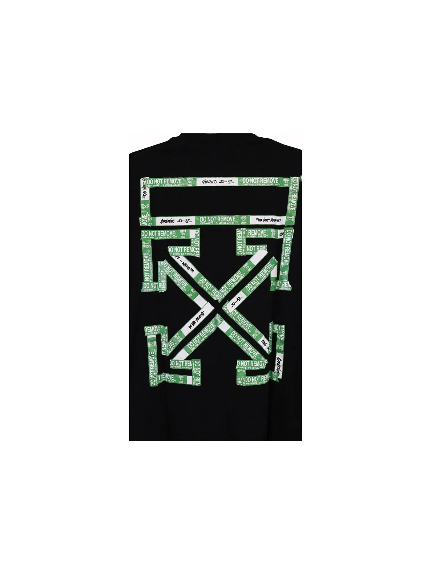 Мужская футболка с длинным рукавом Tape Arrows PKT OFF-WHITE — изображение 2 из 2, черный