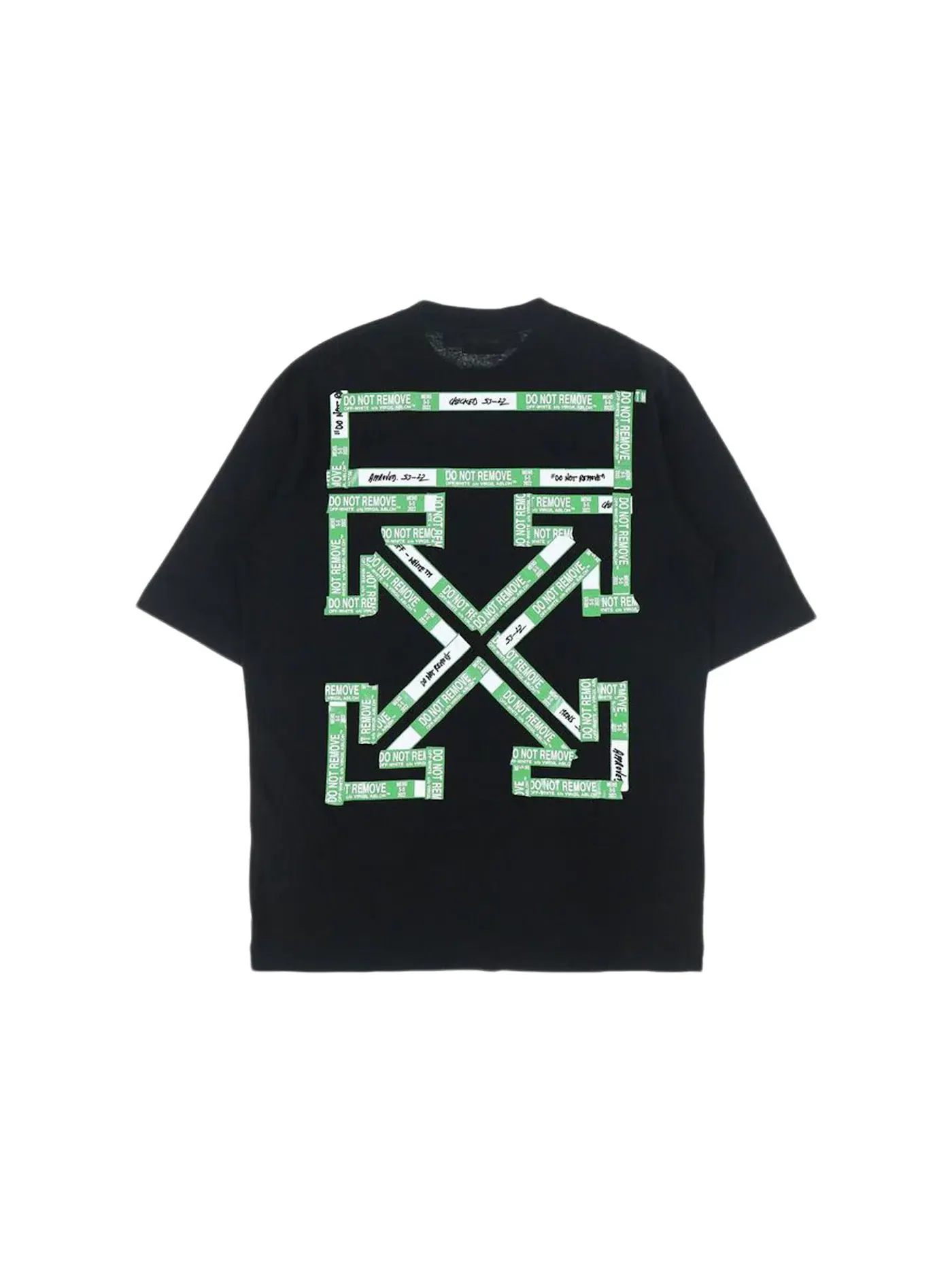 Мужская футболка с принтом T-Shirt OFF-WHITE — изображение 1 из 2, черный/зеленый