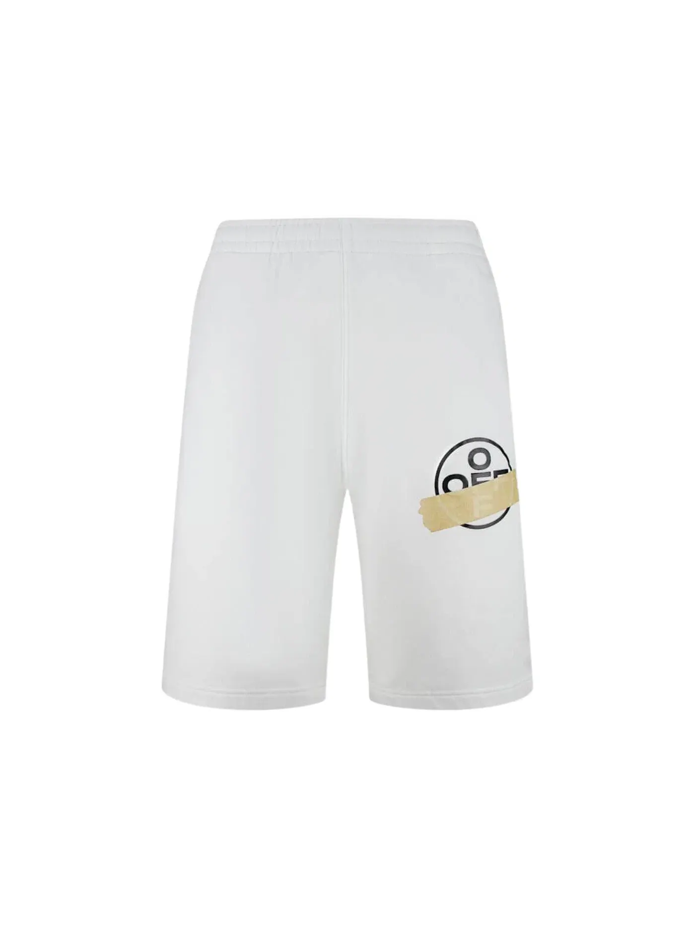 Мужские шорты с принтом Sweatshort OFF-WHITE — изображение 1 из 3, белый/бежевый