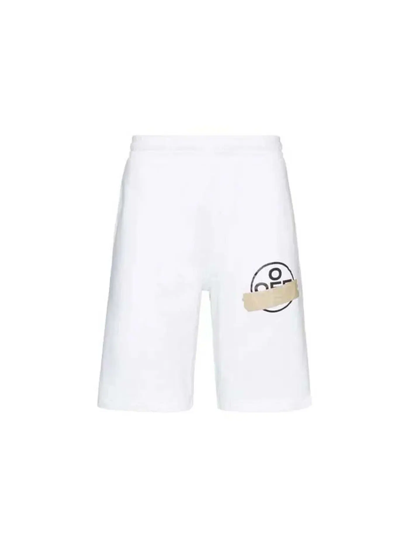 Мужские шорты с принтом Sweatshorts OFF-WHITE — изображение 1 из 2, белый/бежевый