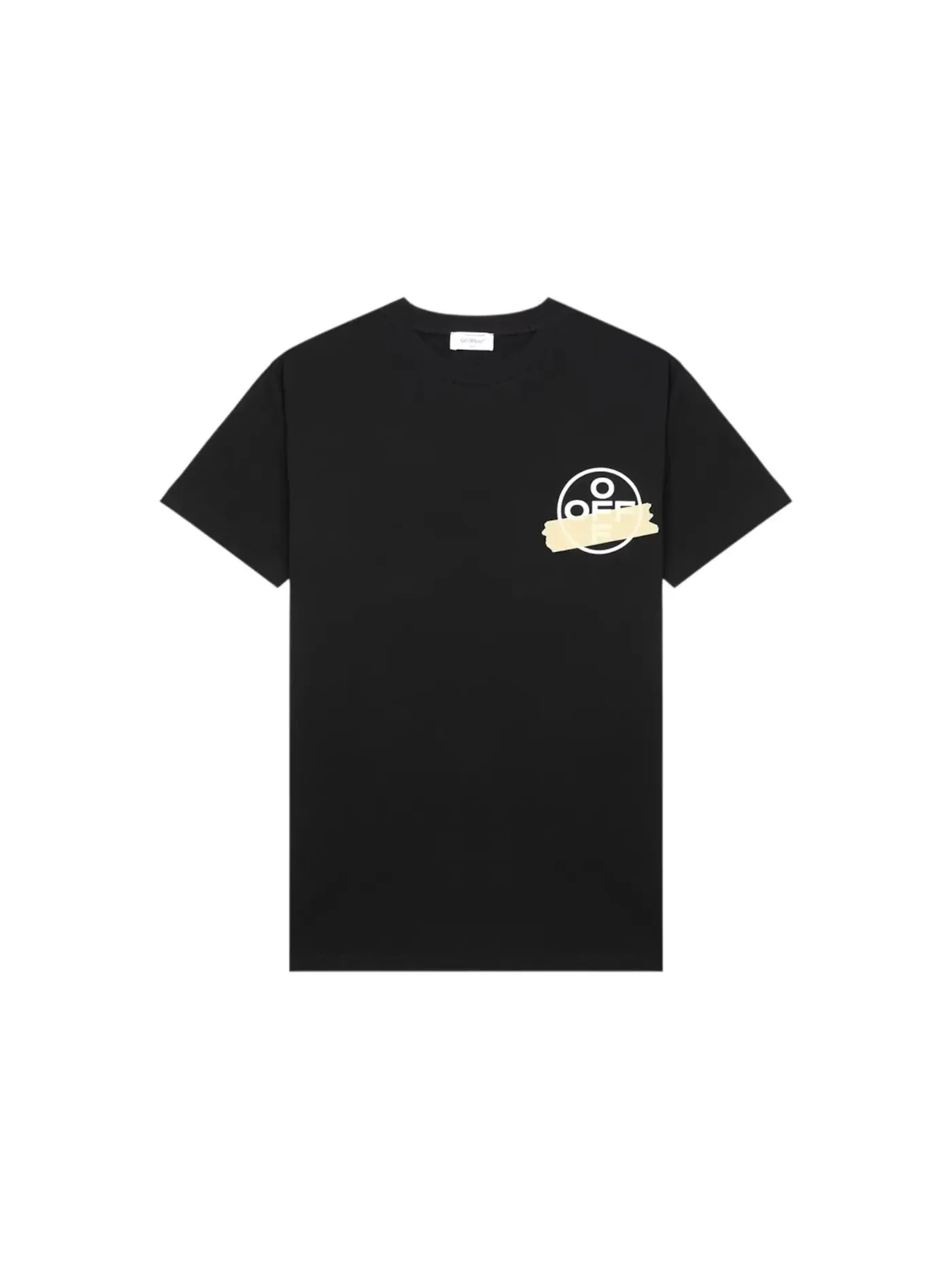 Мужская футболка с принтом OFF-WHITE T-shirt (SS26) — изображение 1 из 2, черный/бежевый