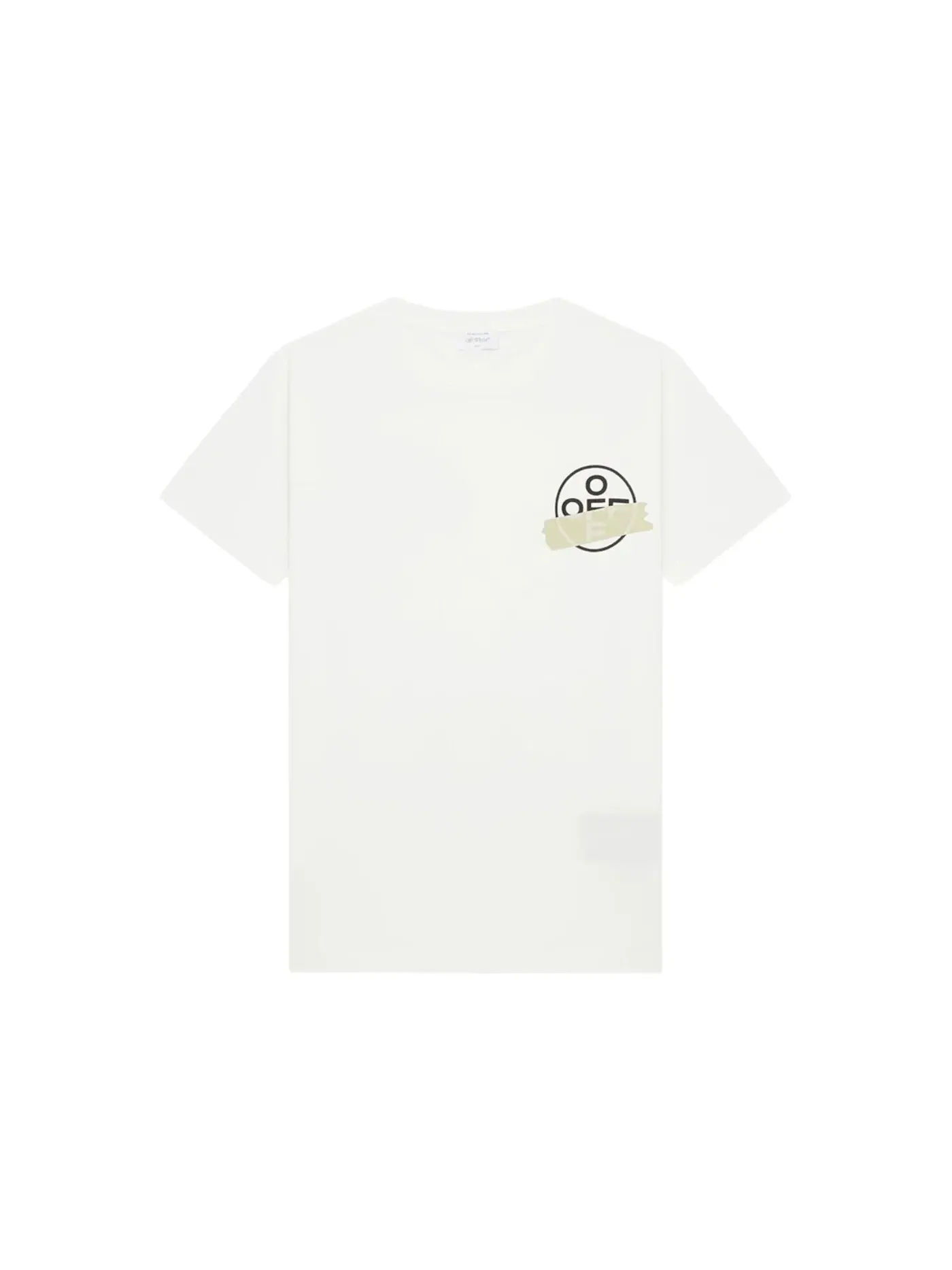 Мужская футболка с принтом Tape Arrows OFF-WHITE — изображение 1 из 2, белый/бежевый