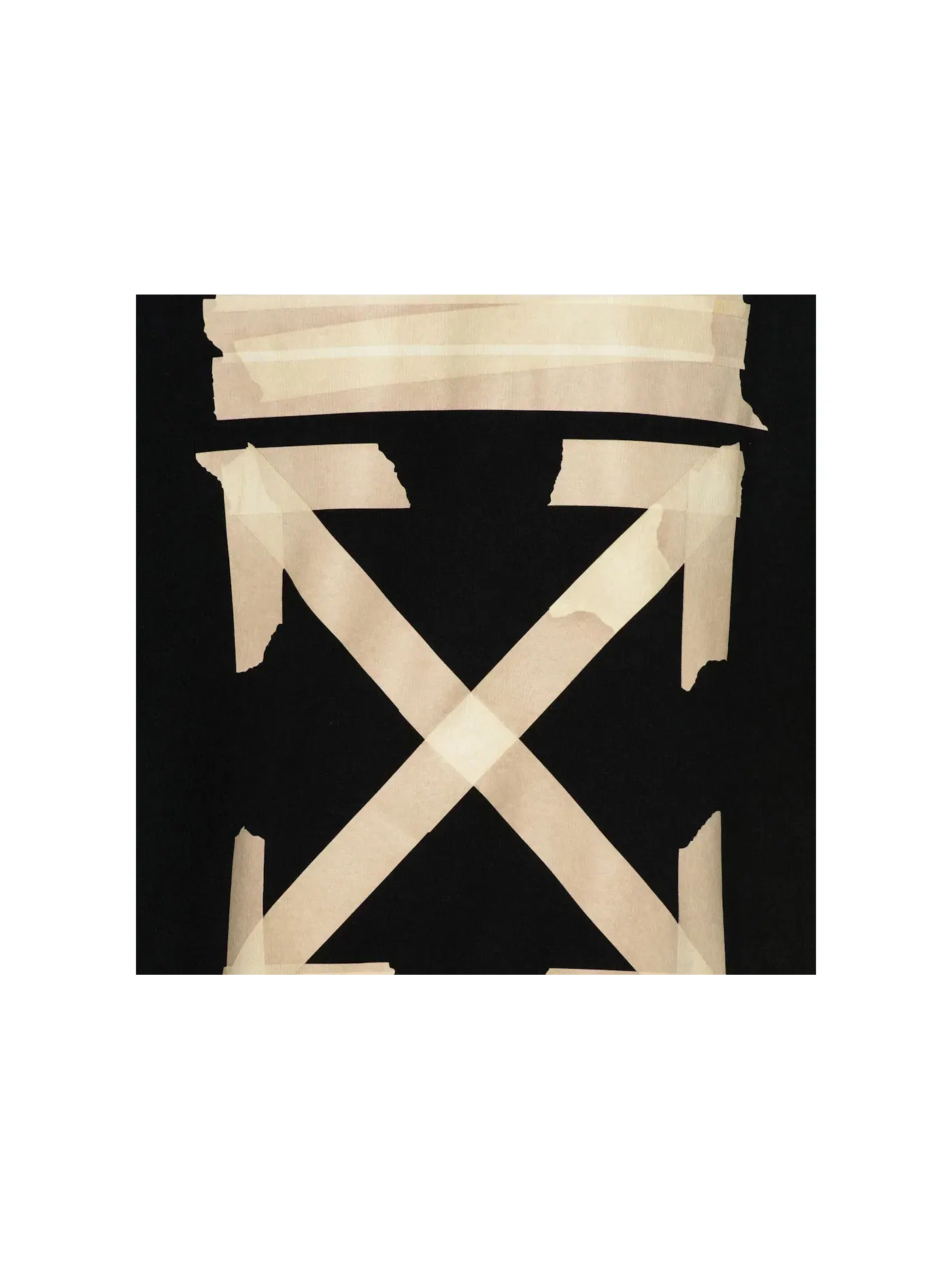 Мужской худи с принтом Tape Diag Arrows OFF-WHITE — изображение 3 из 3, черный/бежевый
