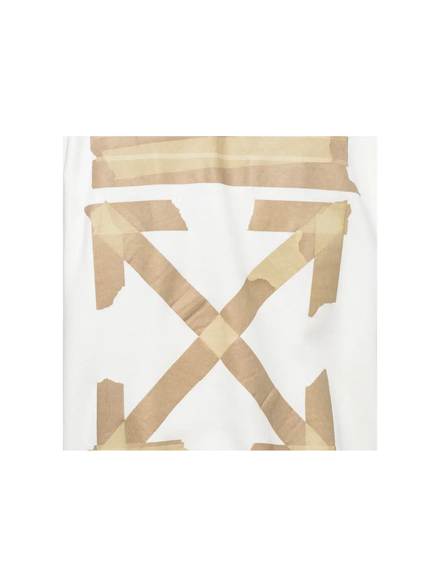 Мужской худи с принтом Tape Diag Arrows OFF-WHITE — изображение 2 из 2, белый/бежевый