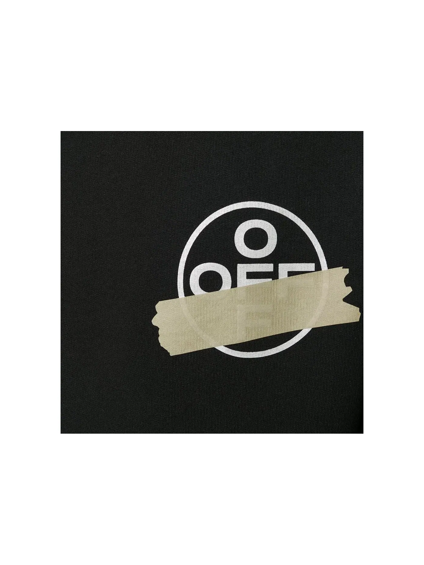 Мужской свитшот с принтом Tape Diag Arrows OFF-WHITE — изображение 3 из 3, черный/бежевый
