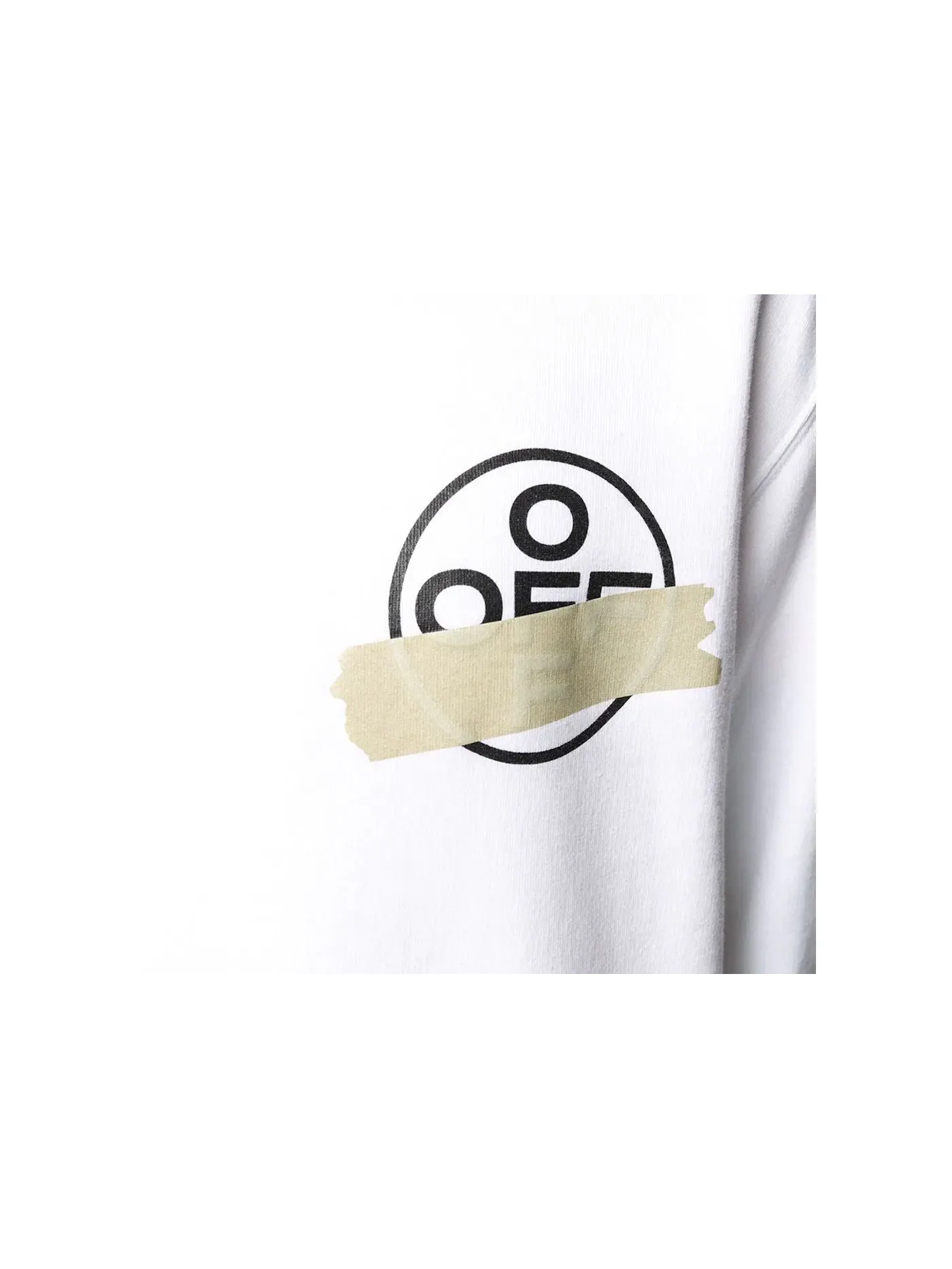 Мужской свитшот с принтом Tape Diag Arrows OFF-WHITE — изображение 2 из 3, белый/бежевый