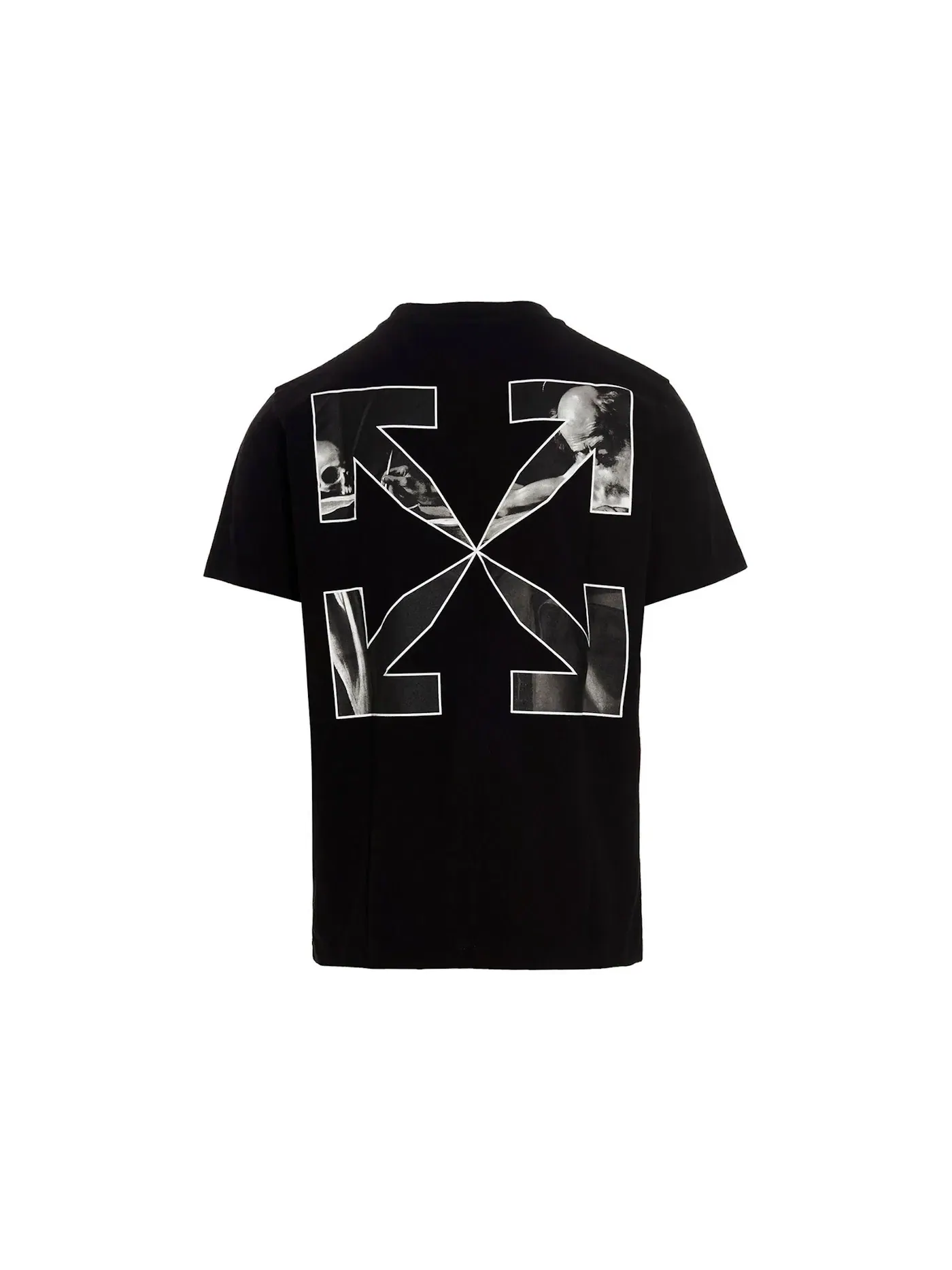 Мужская футболка с принтом OFF-WHITE Text Logo Caravaggio Saint Jerome Writing Arrows Slim Fit T-Shirt — изображение 2 из 2