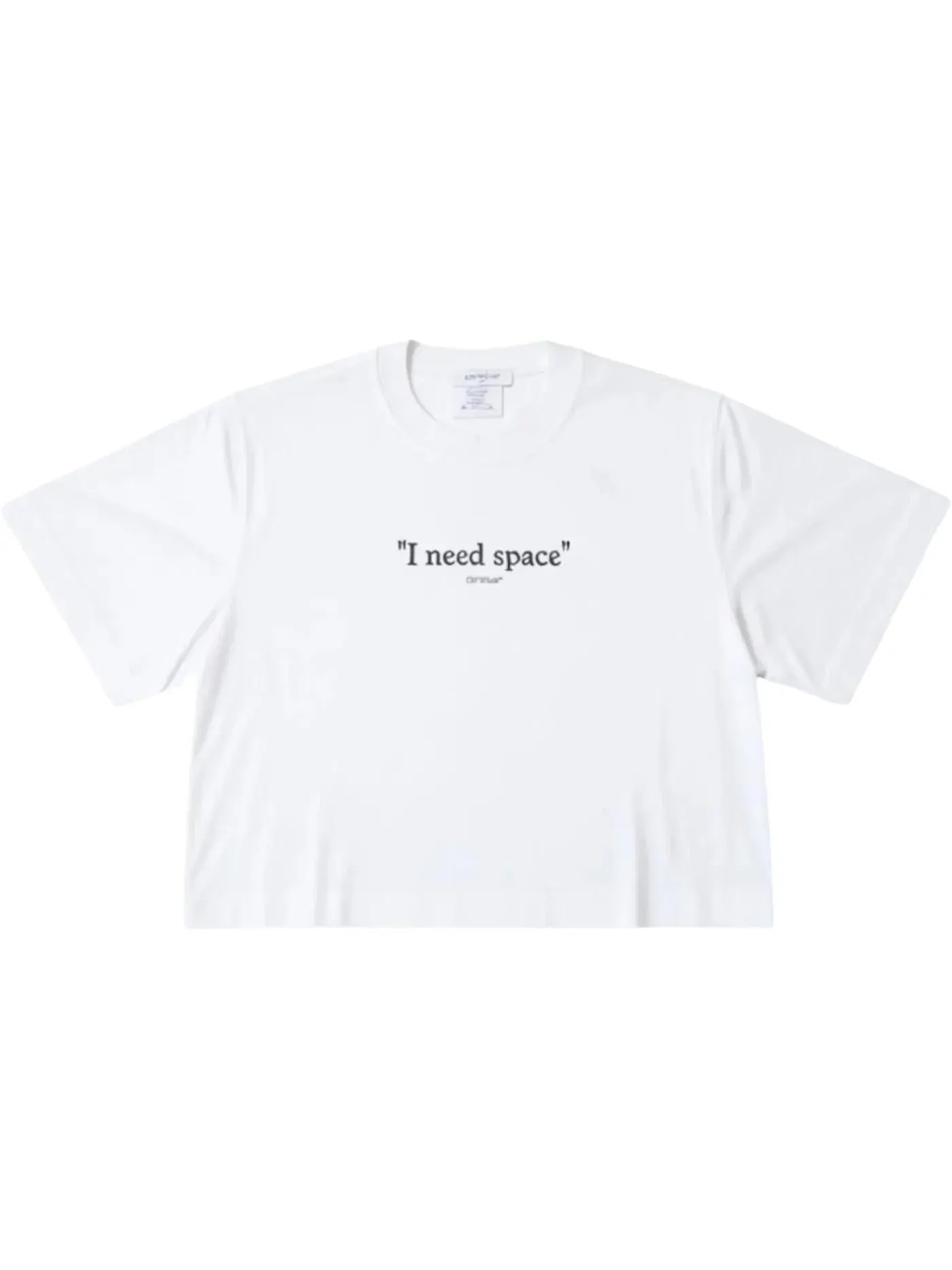 Женская футболка свободного кроя Thick Need Space Crop Tee OFF-WHITE — изображение 1 из 1, белый