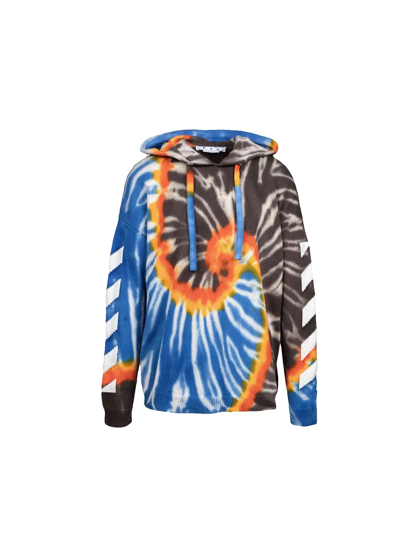 Мужской худи с тай-дай принтом OFF-WHITE — изображение 1 из 2, коричневый/синий/мульти