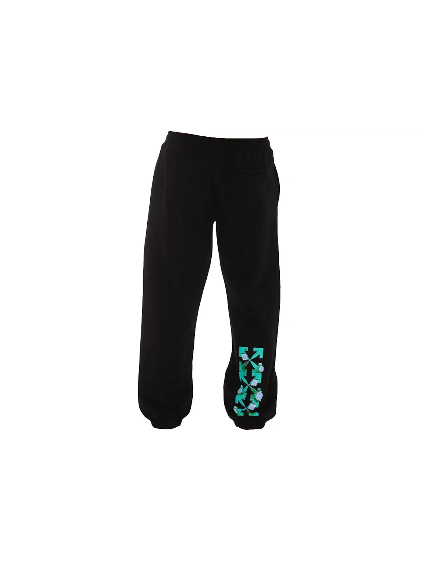Мужские спортивные штаны с принтом Tornado Aarow Sweatpants OFF-WHITE — изображение 2 из 2, черный/зеленый