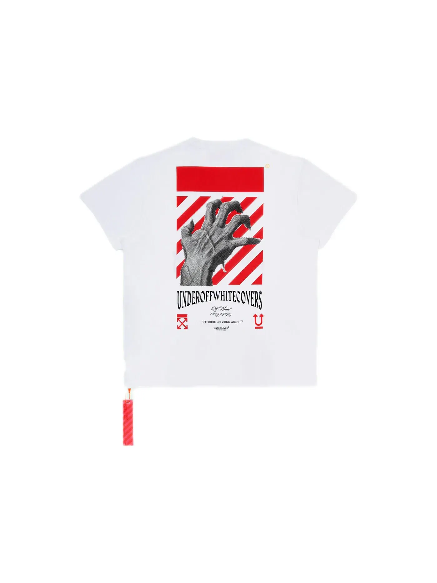 Мужская футболка с принтом Undercover Hand Dart OFF-WHITE — изображение 2 из 2, белый мульти