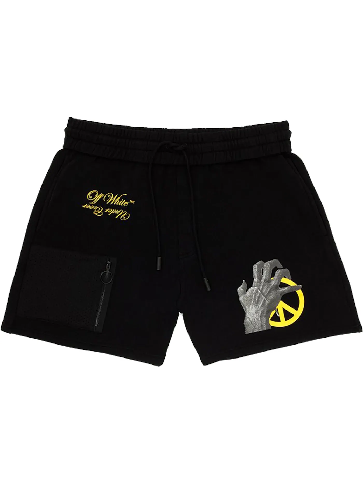 Мужские шорты с сетчатым материалом Mesh Shorts OFF-WHITE — изображение 1 из 2, черный/мульти