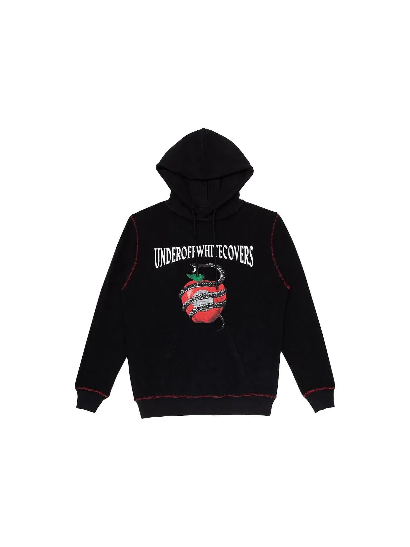 Мужская худи с принтом Undercover Skeleton RVRS OFF-WHITE — изображение 3 из 3, черный/мульти