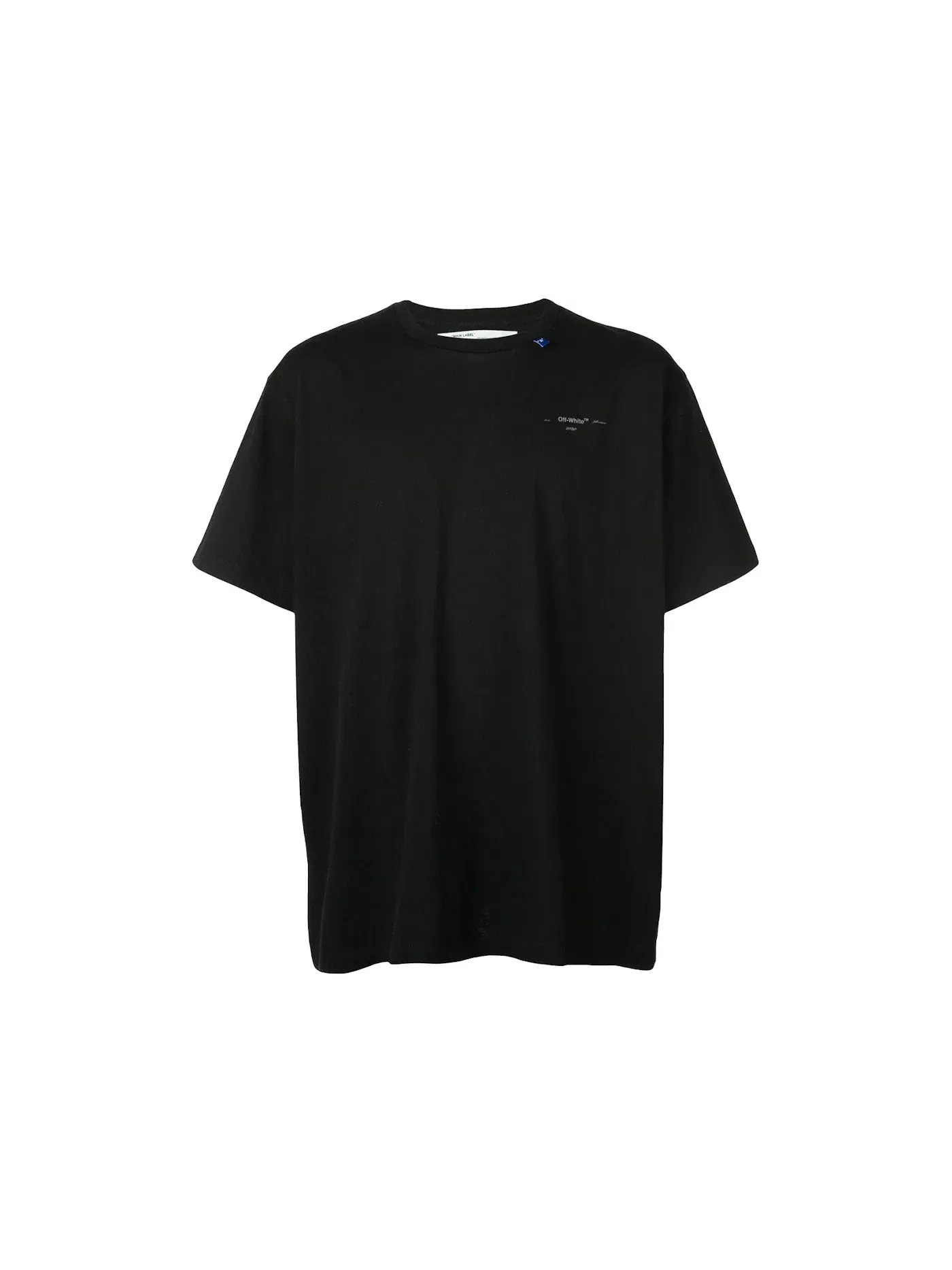 Мужская футболка с принтом OFF-WHITE Unfinished T-Shirt OFF-WHITE — изображение 1 из 2, черный/серебристый
